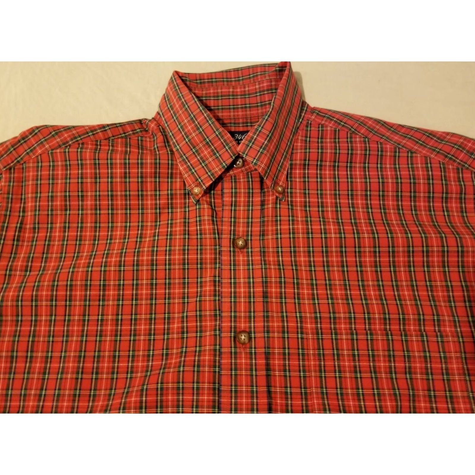 Brooks Brothers Brooks Brothers Dress Shirt Men M Medium Red Button Cotton Size 40R - 2 Thumbnail