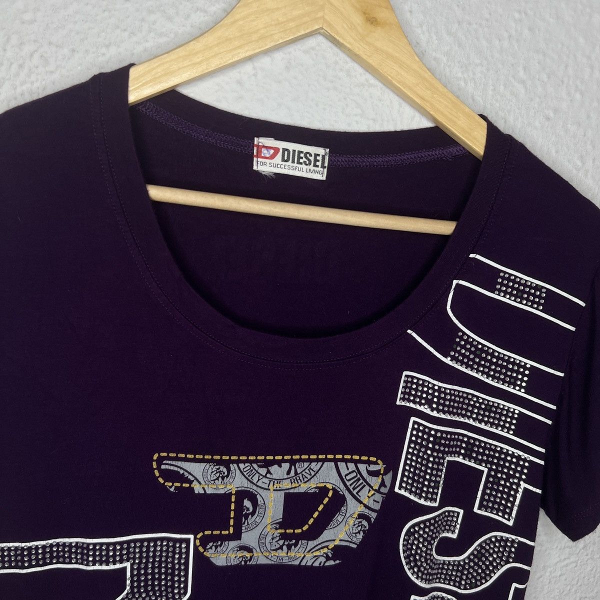 Diesel Vintage Diesel Big Logo Women’s T Shirt Tee Y2K Size S / US 4 / IT 40 - 5 Thumbnail
