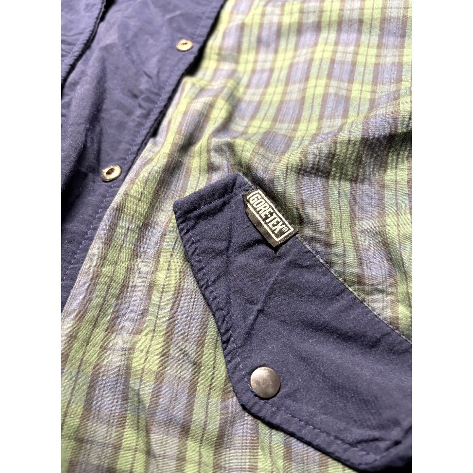 Etro VINTAGE ProQuip GoreTex Golf Jacket Mens L Green Tartan Plaid Wind Retro Snap Pocket Size US L / EU 52-54 / 3 - 3 Thumbnail