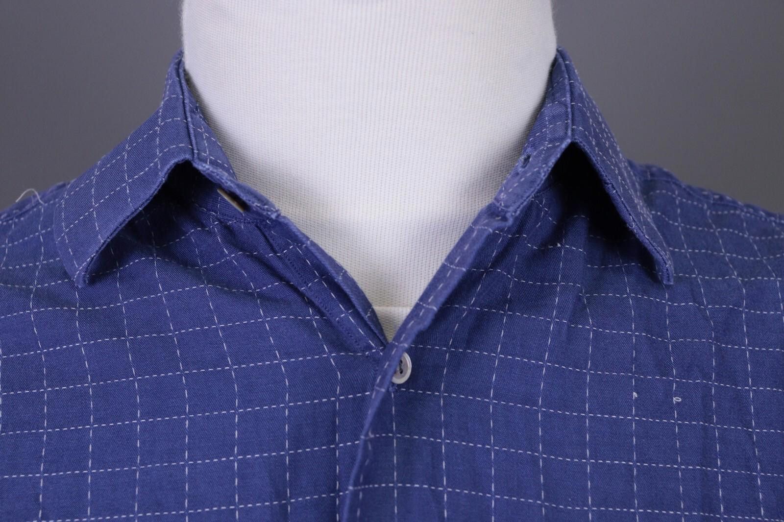 Christian Dior Monsieur Christian Dior Blue Check Dress Shirt Size 39 / 15 1/2 Size US M / EU 48-50 / 2 - 4 Thumbnail