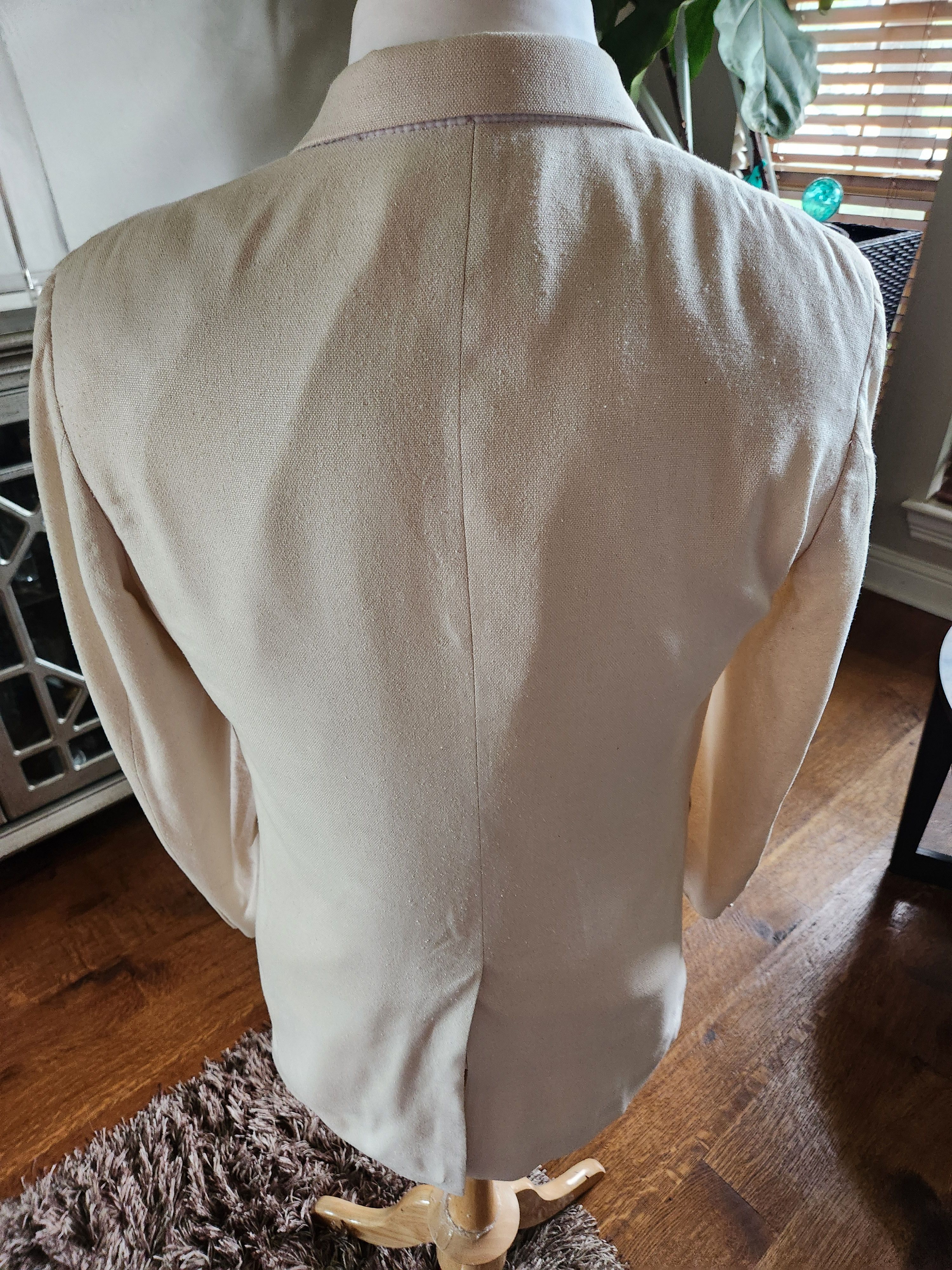 Vintage Vintage 80's Irvine Park Silk/Viscose Men's White Blazer Size 38R - 2 Thumbnail