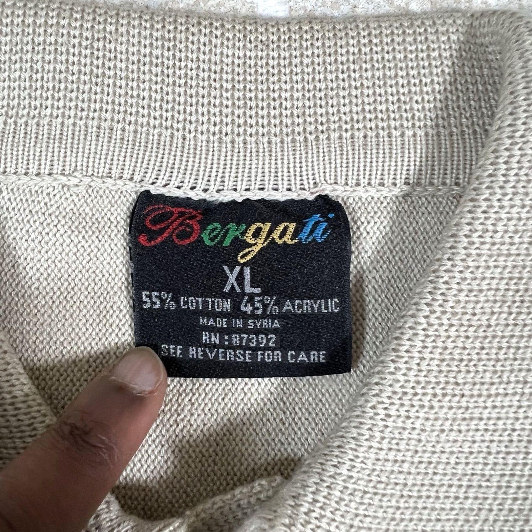 Coogi VINTAGE Bergati Polo Shirt Short Sleeve 90s XL Beige Knit Mens Size US XL / EU 56 / 4 - 6 Thumbnail