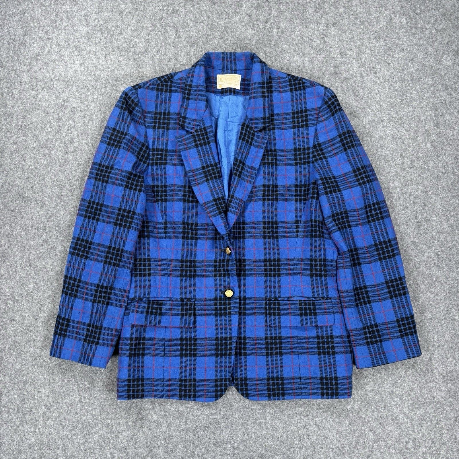 Pendleton Vintage Pendleton Blazer Womens 12 Blue Morgan Scottish Wool Size XL / US 12-14 / IT 48-50 - 1 Thumbnail