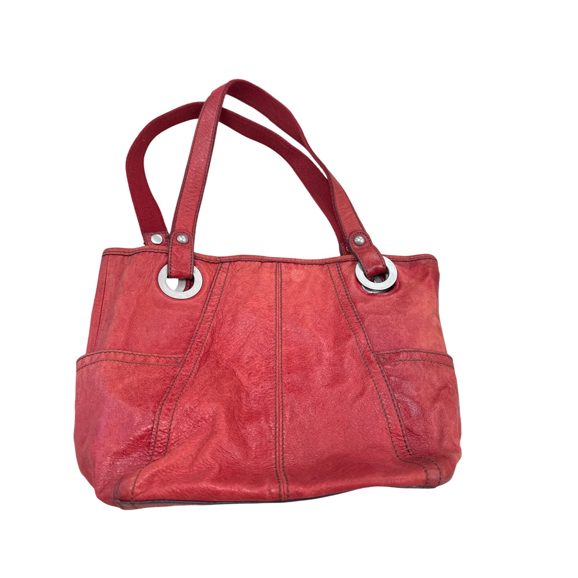 Fossil Vintage Fossil Womens Red Leather Handbag Purse 13x10 SKU 73 Size ONE SIZE - 9 Thumbnail