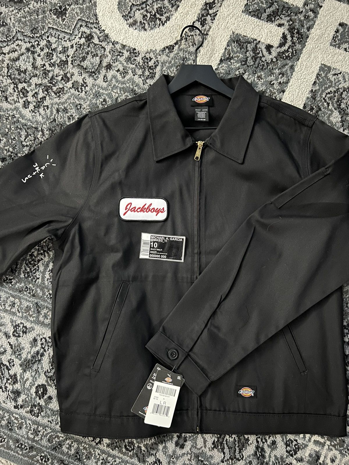 image of Travis Scott Jackboys Work Jacket in Black, Men's (Size Large)