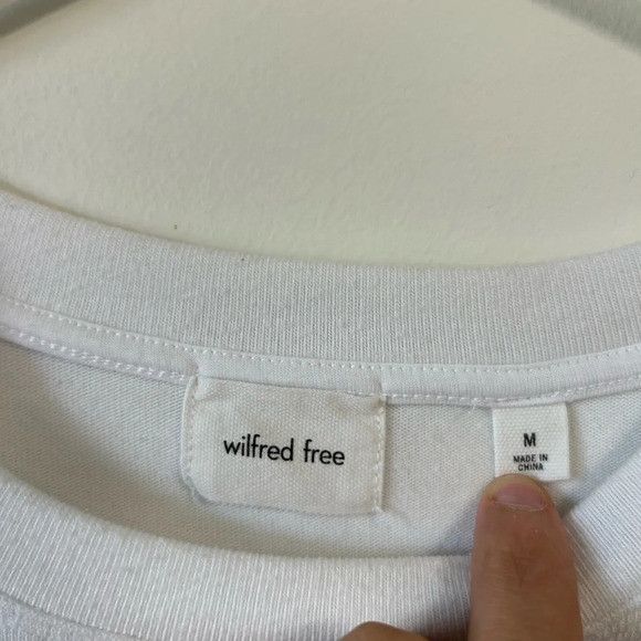 Aritzia Wilfred Free White Long Sleeve Top Size M / US 6-8 / IT 42-44 - 3 Thumbnail