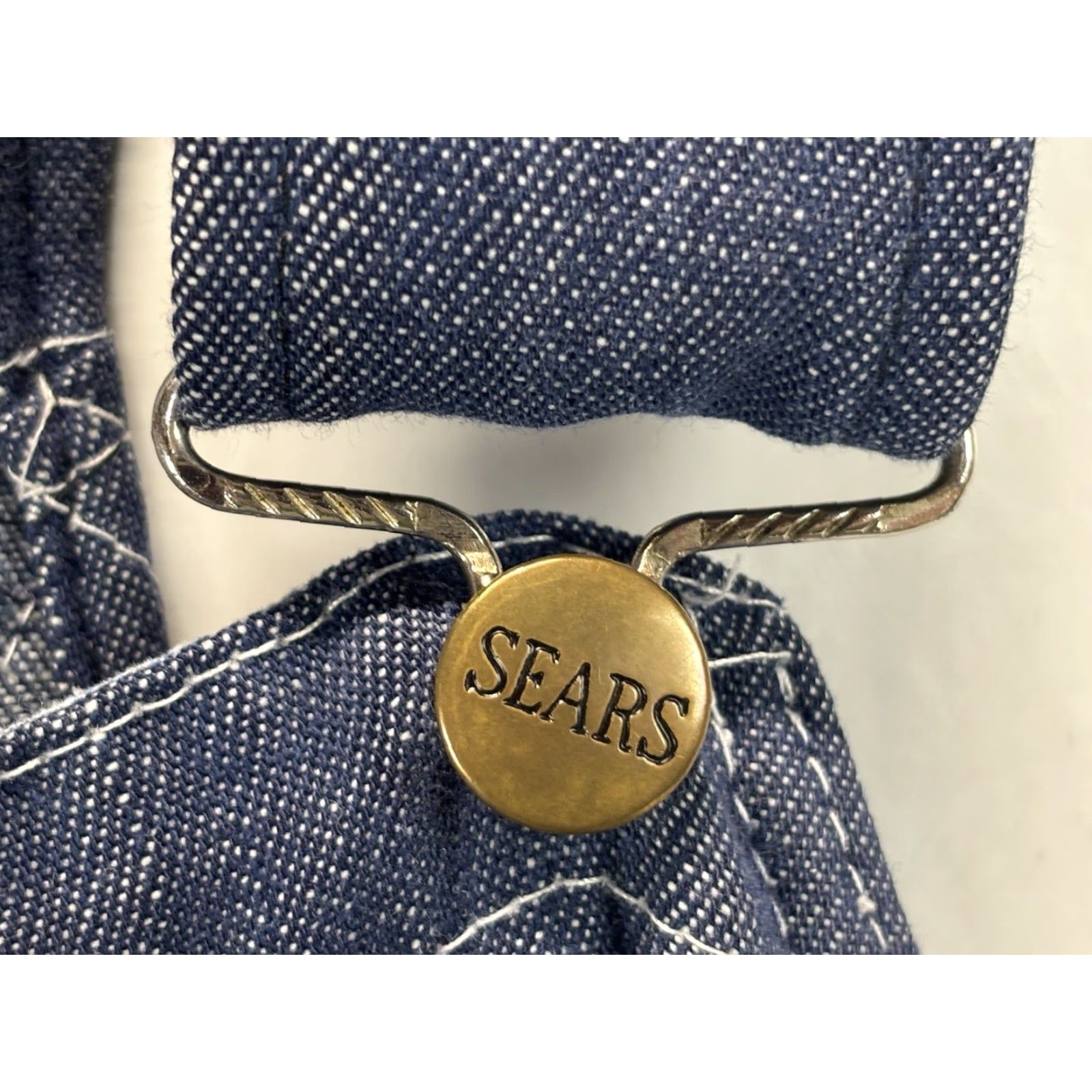 Sears VINTAGE Sears Denim Overalls Bibs Mens 34x28 Workwear 60s Blue Jeans Denim Solid Buckle Mens 34 Inseam 28 Vintage Size US 34 / EU 50 - 3 Thumbnail
