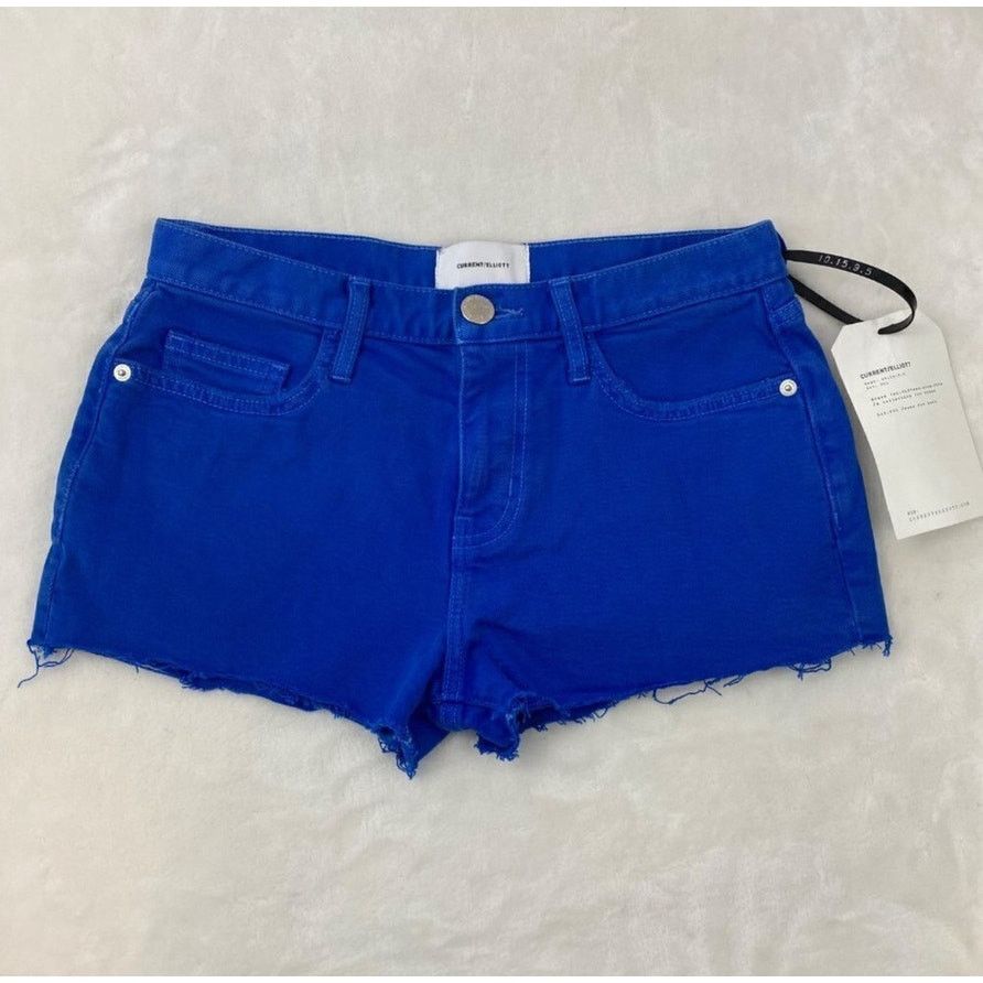 Current/Elliot NWT Current/Elliott Women's 25 Boyfriend Denim Shorts Blue Size 25" / US 0 / IT 36 - 13 Thumbnail