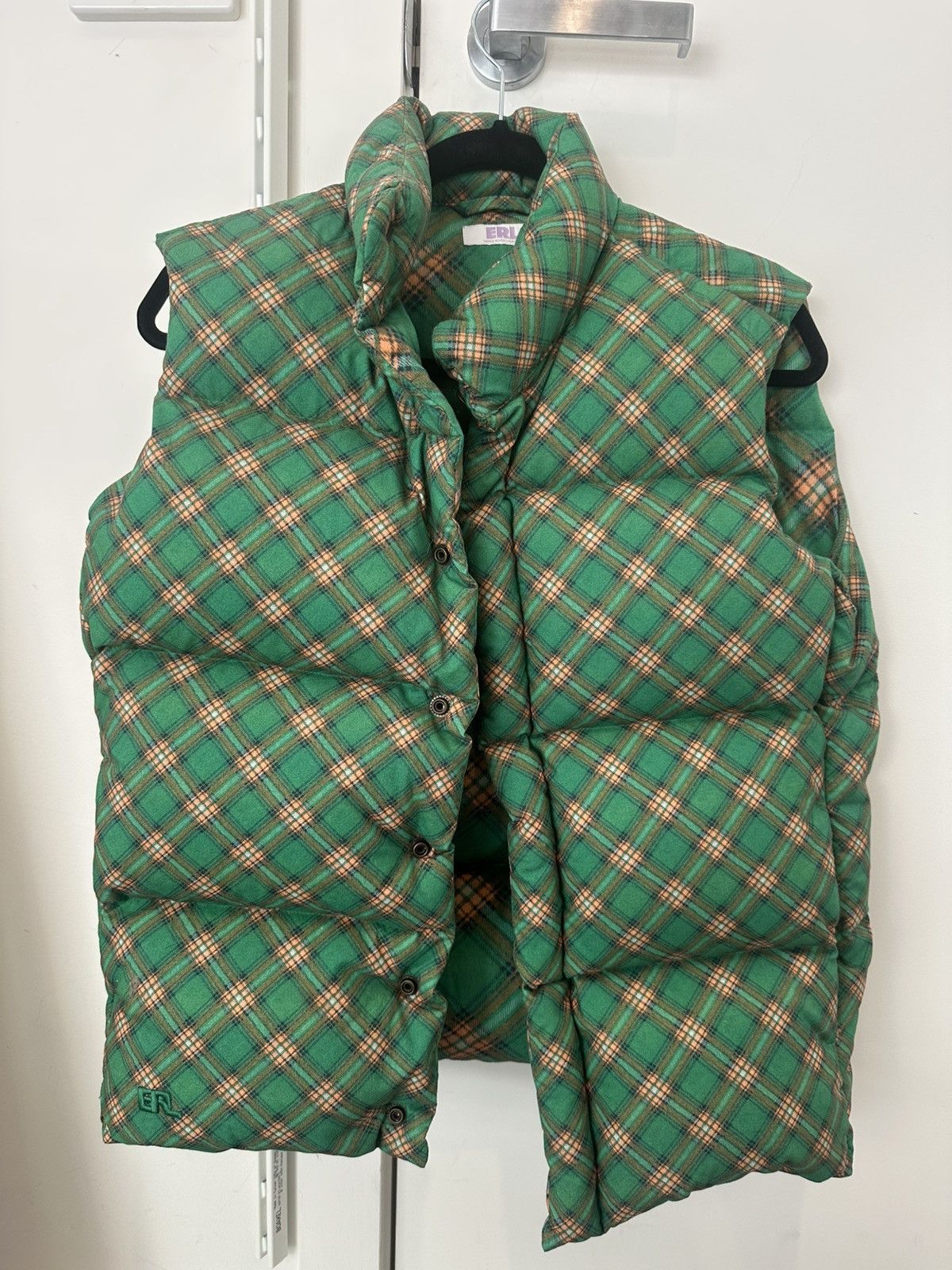 ERL ERL Green checked puffer vest Size US M / EU 48-50 / 2 - 1 Thumbnail