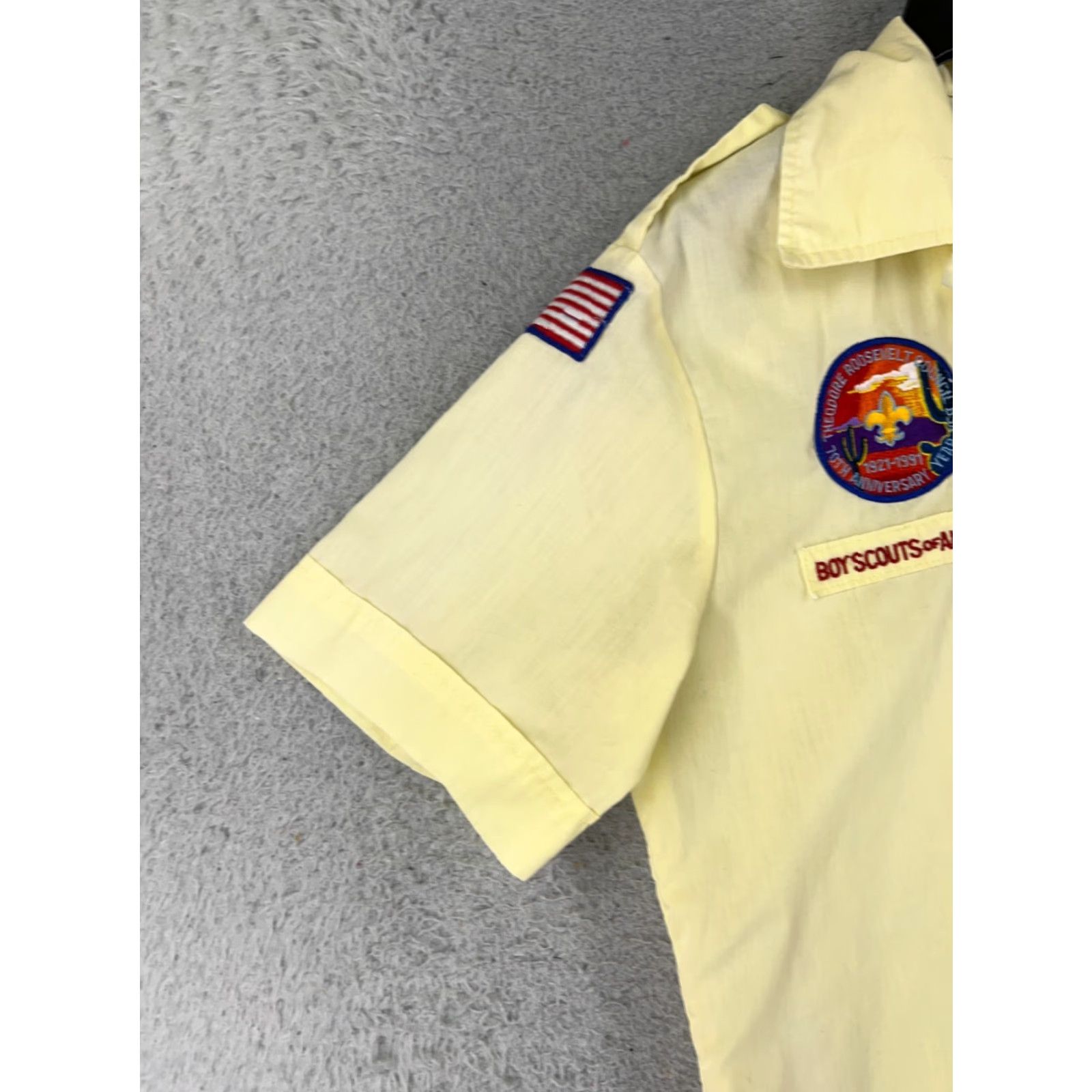 Vintage VINTAGE Boy Scouts of America Shirt Women 14 Yellow 90s Official Blouse Button Up READ Womens Size XL / US 12-14 / IT 48-50 - 3 Thumbnail