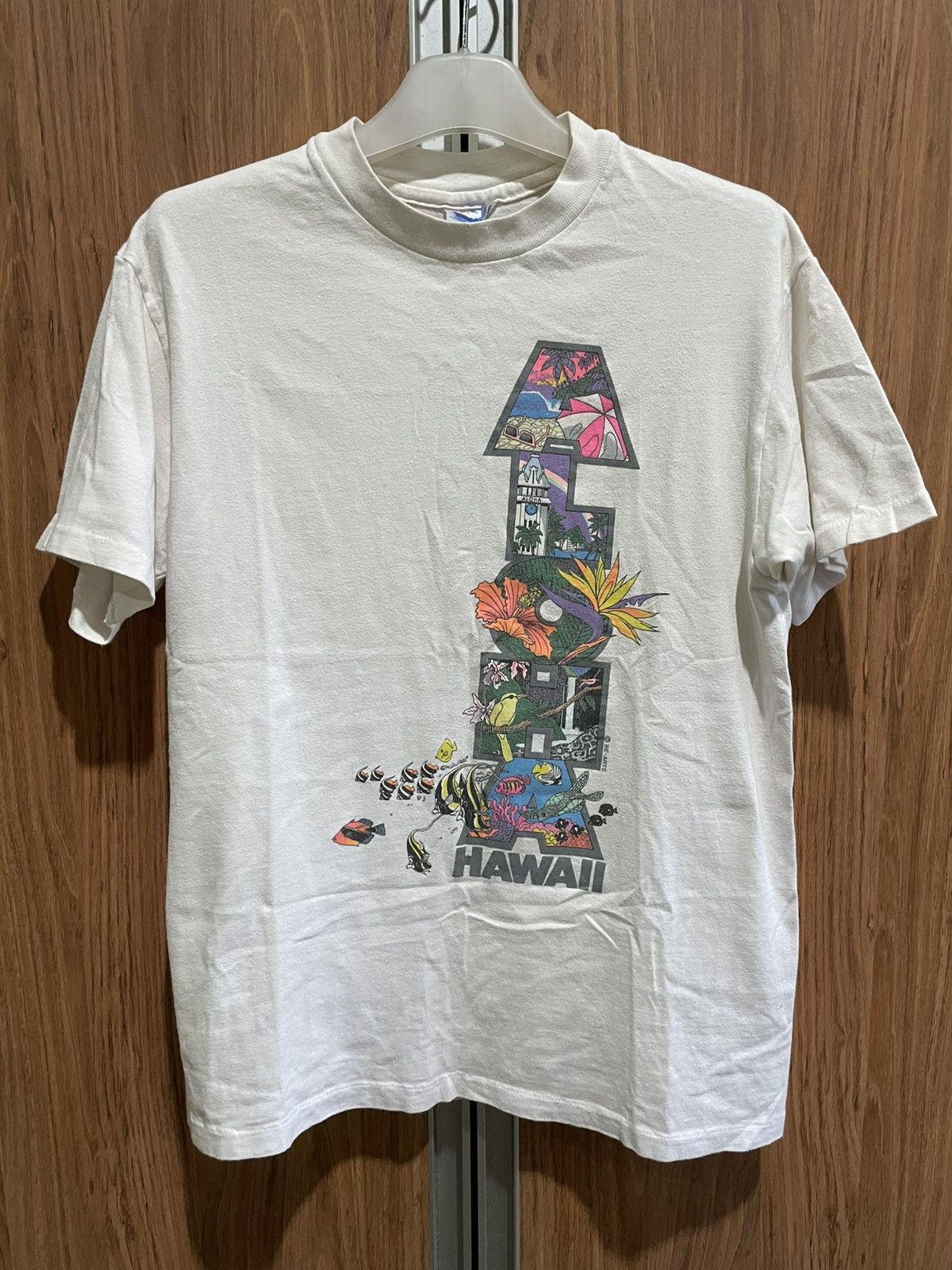 Vintage VTG 90s ALOHA HAWAII T-SHIRT Size US M / EU 48-50 / 2 - 1 Thumbnail