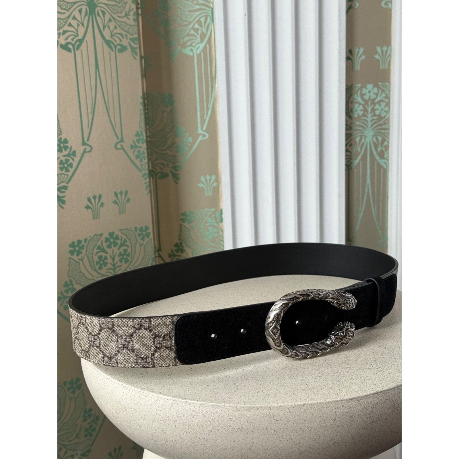 Gucci Gucci Dionysus Printed Monogram Canvas and Suede Belt 90/36 Size 36 - 7 Thumbnail