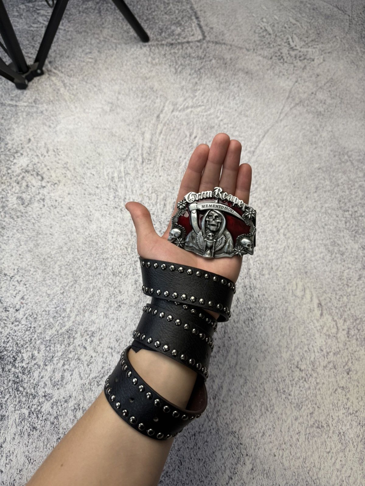 Band Tees × Vintage Vintage Belt Rock Memento Mori Y2K Size ONE SIZE - 12 Thumbnail
