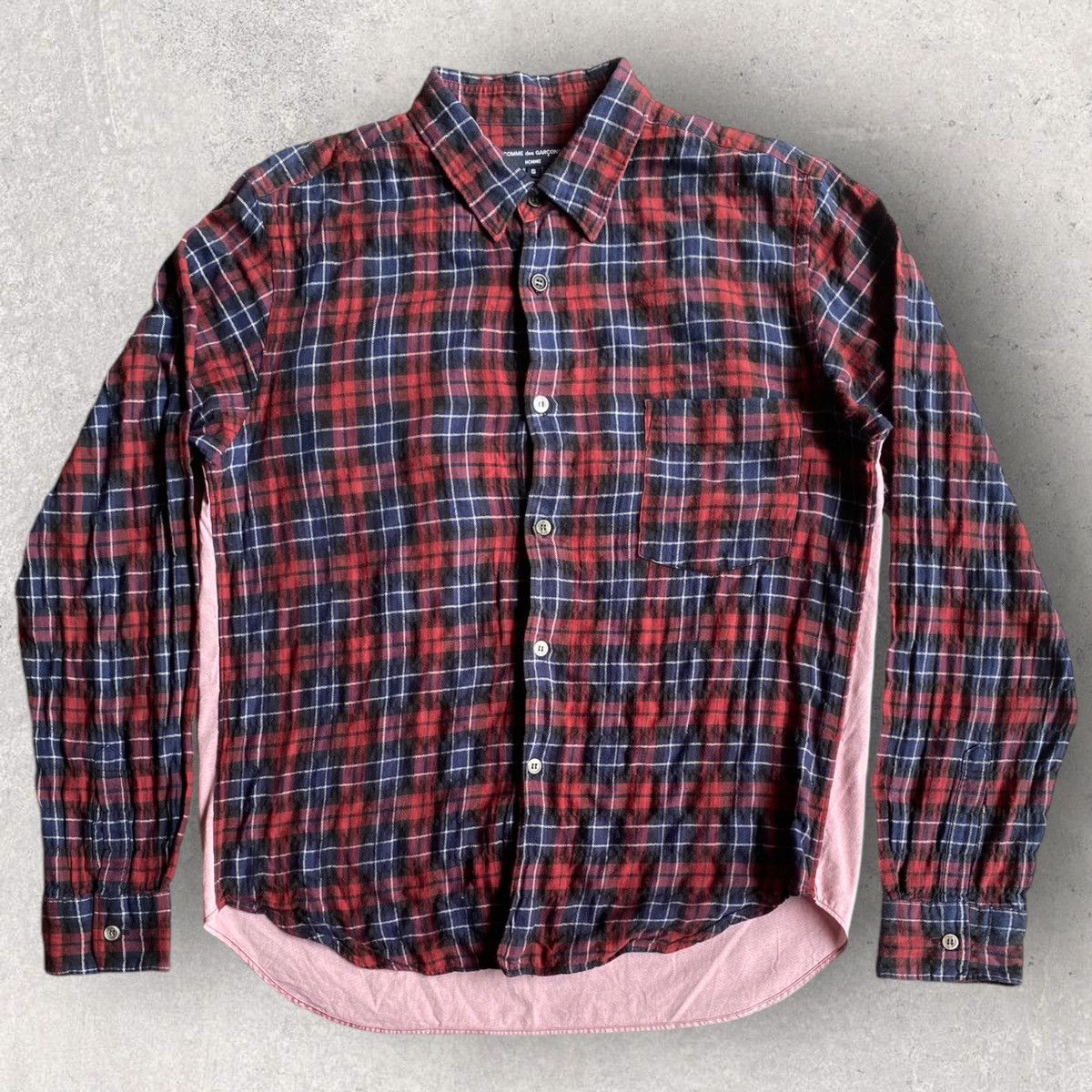 Comme des Garcons CDGH Front Red Plaid Shirt Size US S / EU 44-46 / 1 - 2 Thumbnail