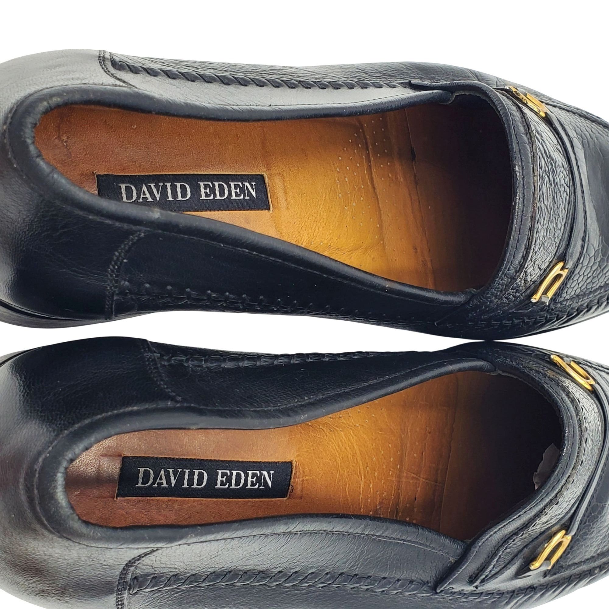 David Eden David Eden Men's size 13 Black Ostrich Leather Horse bit loa Size US 13 / EU 46 - 10 Thumbnail