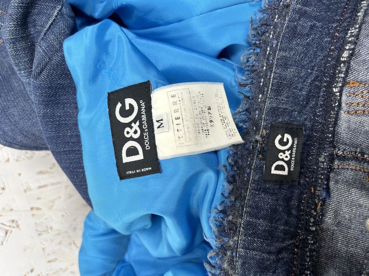 Dolce & Gabbana Vintage Dolce & Gabbana Denim Tweed Coat & Skirt Set M 30/44 Size M / US 6-8 / IT 42-44 - 16 Thumbnail