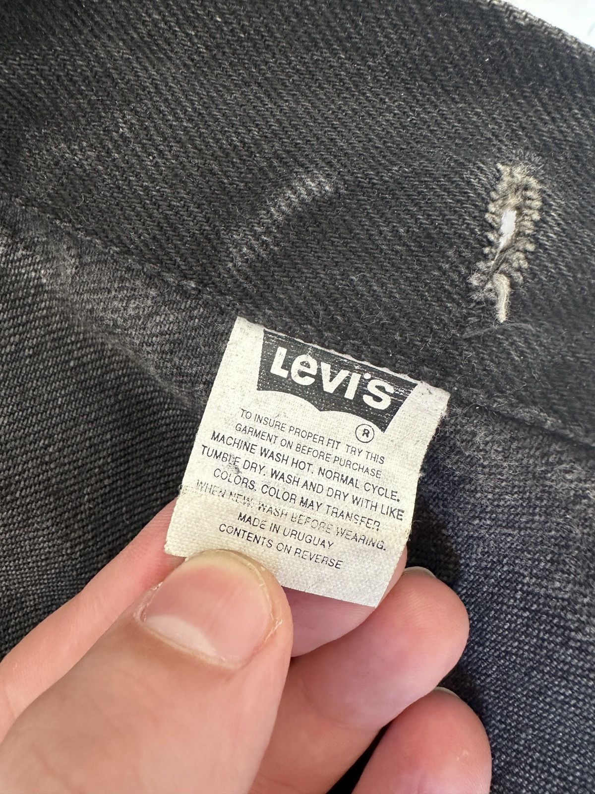 Levi's Vintage Levis Washed Black Denim Jacket Size S Size US S / EU 44-46 / 1 - 8 Thumbnail