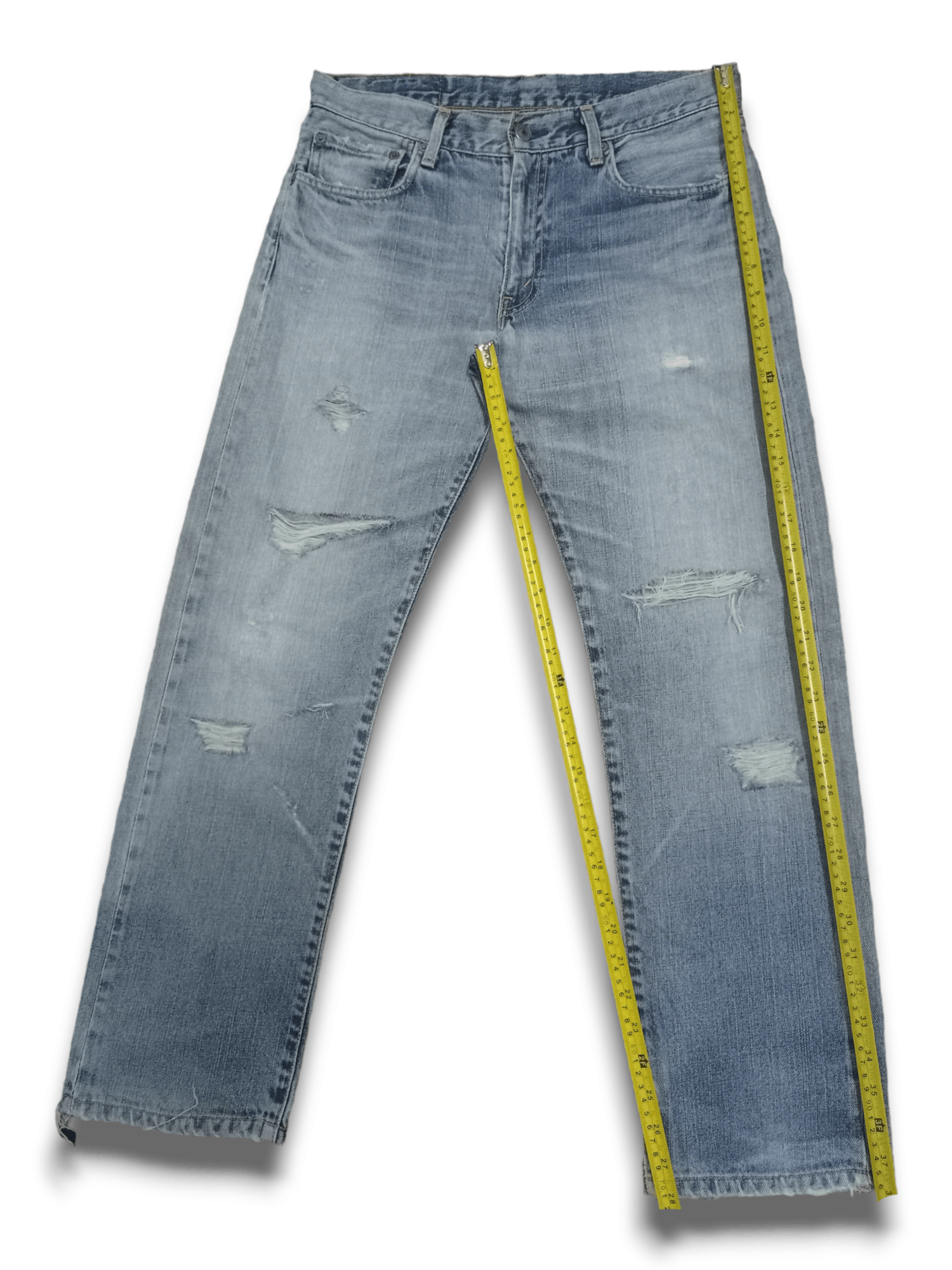 Levi's Vintage 90s Levis 505 Light Wash Blue Denim Distressed Jeans Size US 32 / EU 48 - 12 Thumbnail
