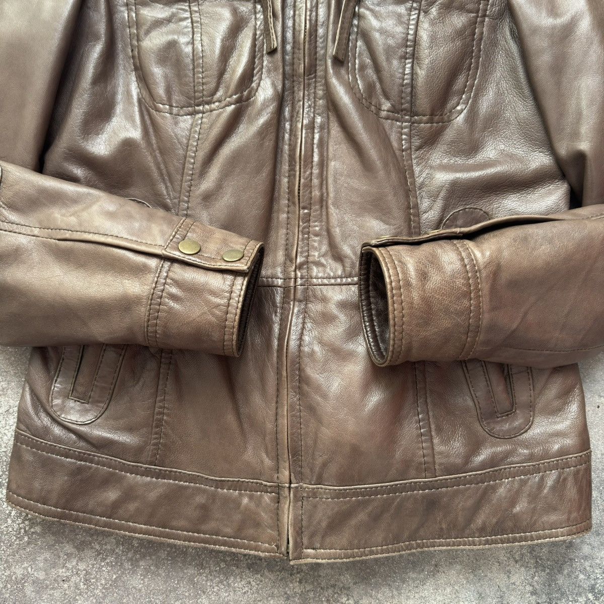 20471120 × If Six Was Nine Vintage Y2K Amazing Leather Moto Biker Jacket Size S / US 4 / IT 40 - 11 Thumbnail