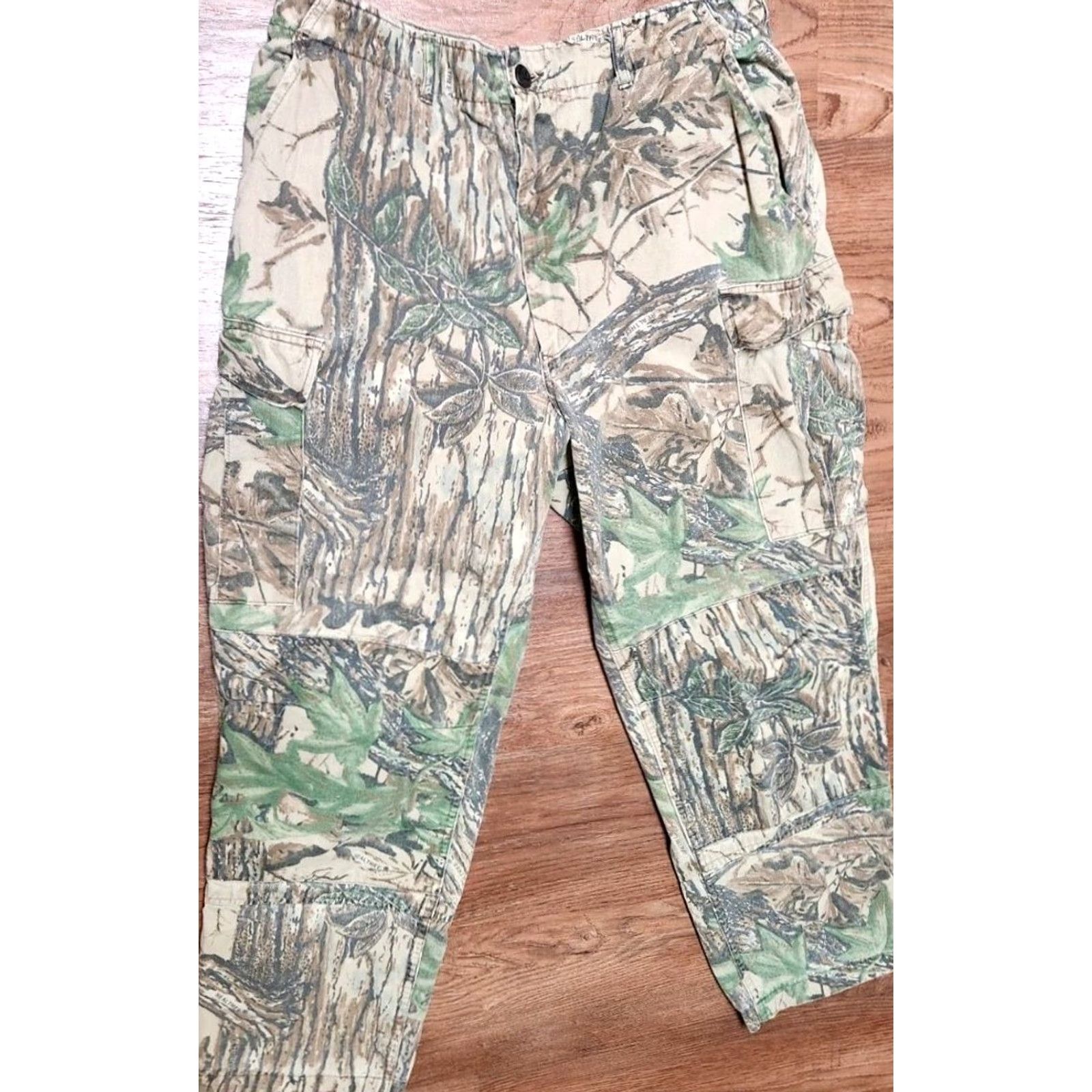Realtree VINTAGE Rattlers Realtree Camo Cargo Pants Men's 34x30 Large USA Made Size US 33 - 3 Thumbnail