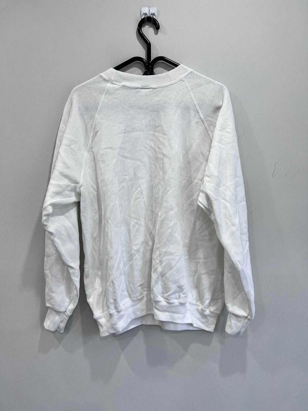 Vintage Vintage Womens 90s White Blank Sweater Sweatshirt Size XL / US 12-14 / IT 48-50 - 2 Thumbnail