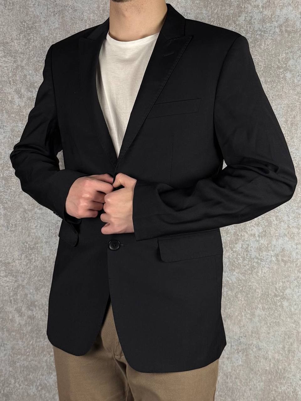 Roberto Cavalli Roberto Cavalli Class Mens Black Blazer Size 40R - 2 Thumbnail