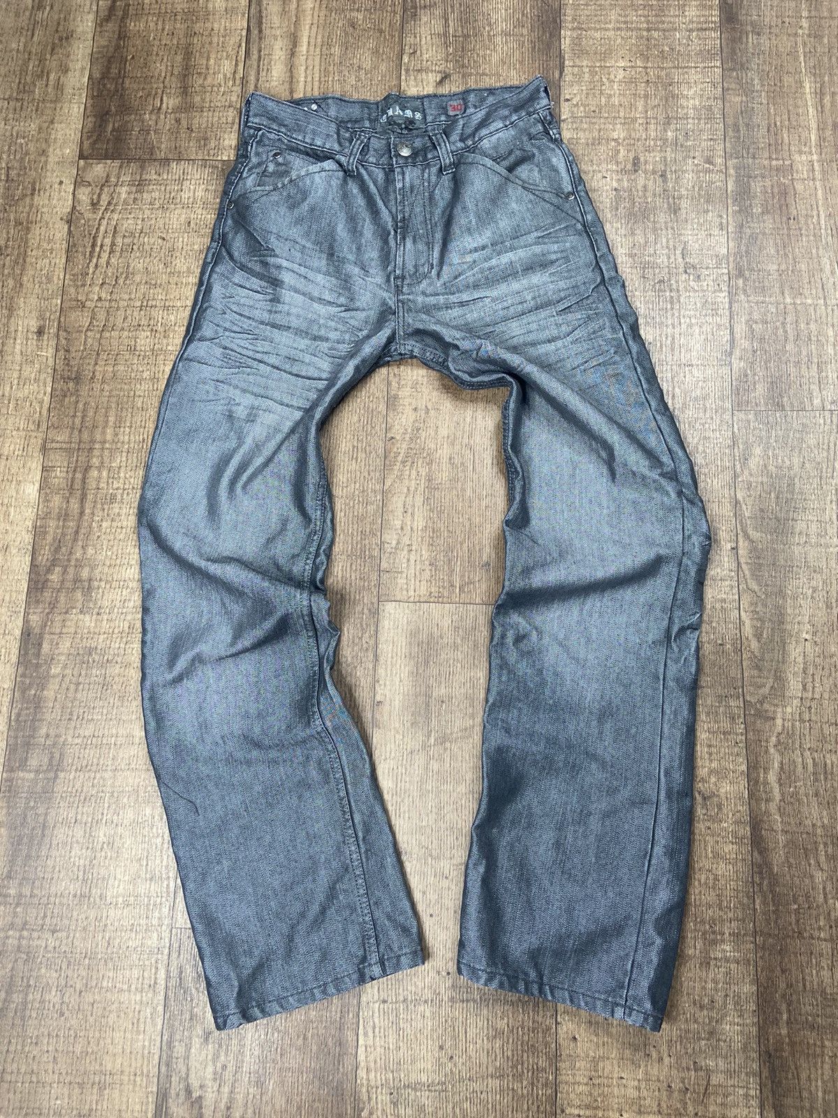 Affliction Crazy Vintage Baggy Y2K Jnco Style Chams Wide Leg Jeans Size US XL / EU 56 / 4 - 1 Thumbnail