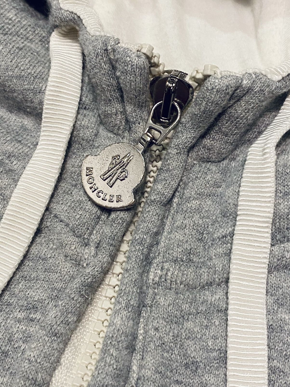 Moncler Moncler Zip Hoodie Grey Zip Up With Logo Size L / US 10 / IT 46 - 3 Thumbnail