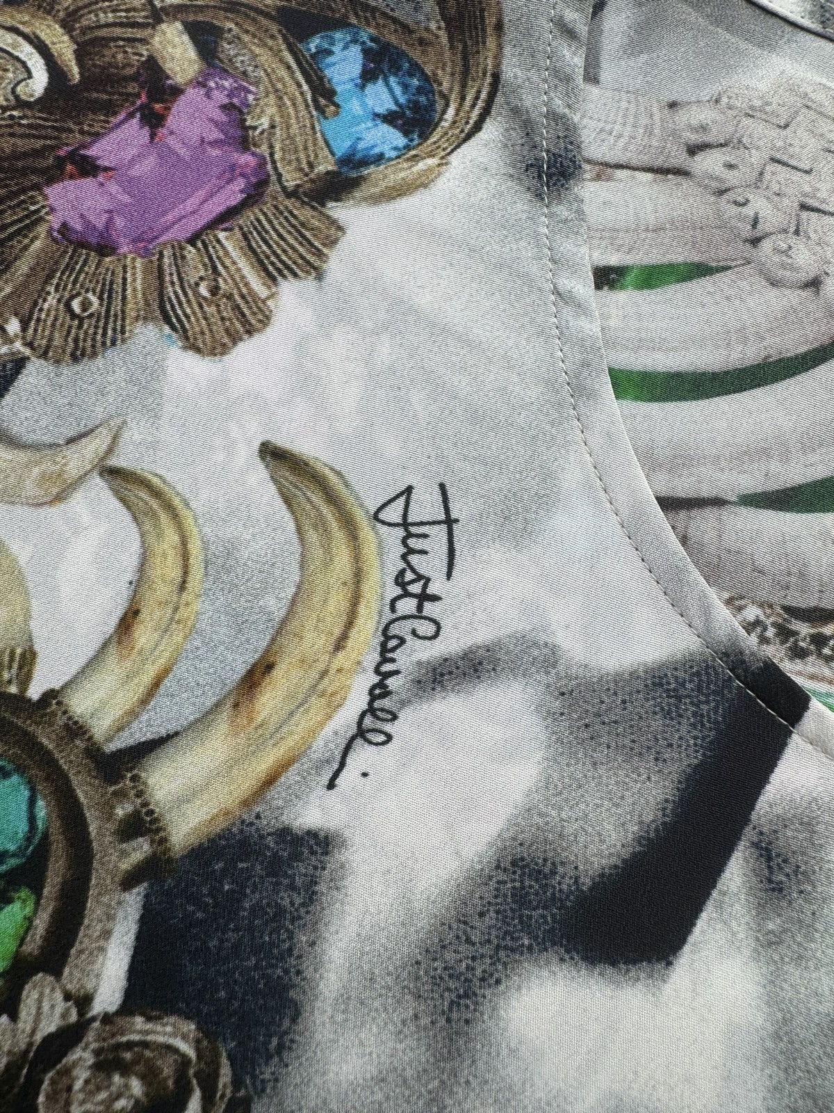 Just Cavalli × Vintage Just Cavalli Vintage Printed Mini Dress Size US L / EU 52-54 / 3 - 5 Thumbnail