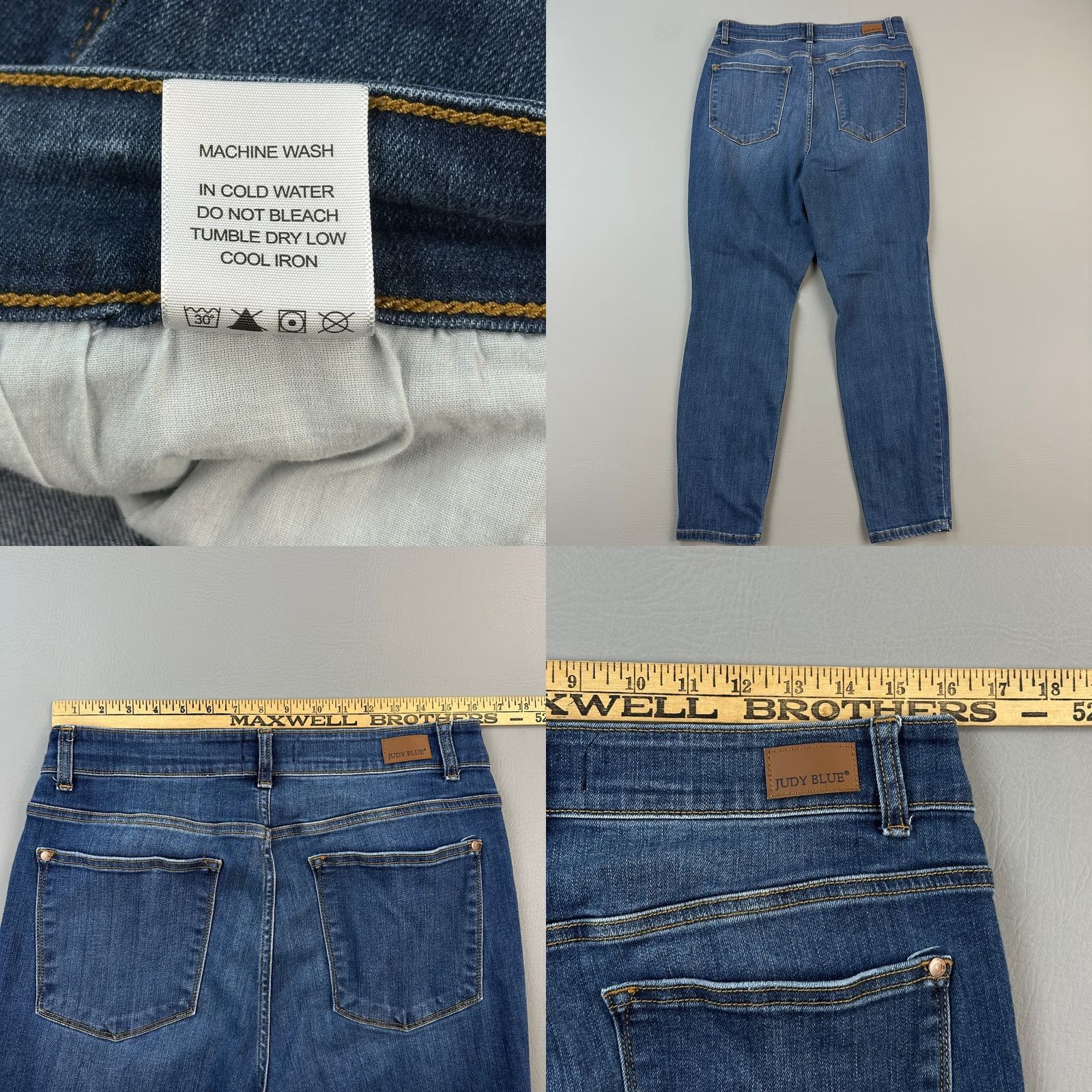 Denime Judy Blue Jeans Women’s 16W Blue Medium Wash Denim Relaxed Fit Stretch Casual Shirt? Size 24" / US 00 / IT 34 - 8 Thumbnail