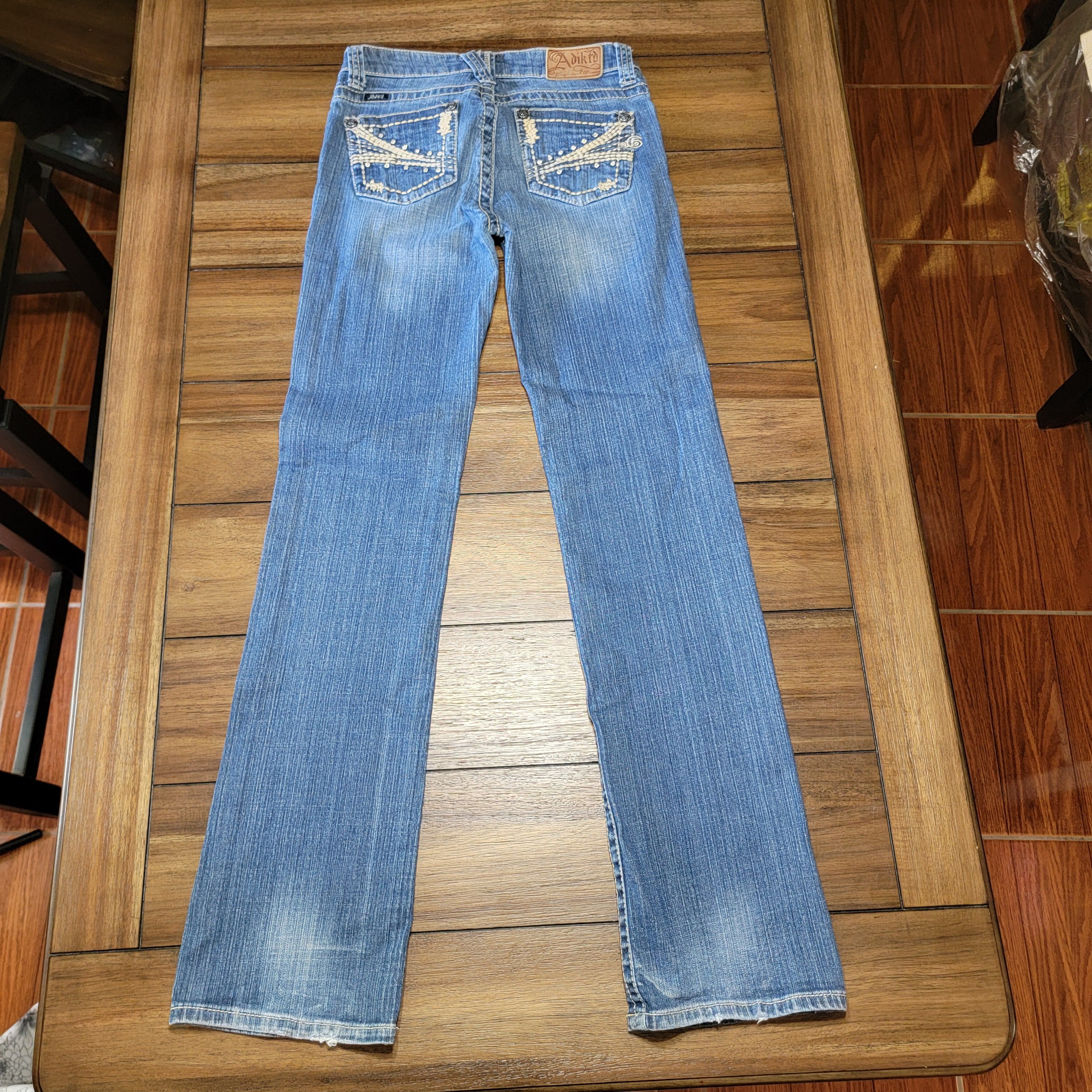 Other Adiktd Denim Jeans Rose & Bling Pockets - Size 2/W27 Size 28" / US 6 / IT 42 - 5 Thumbnail