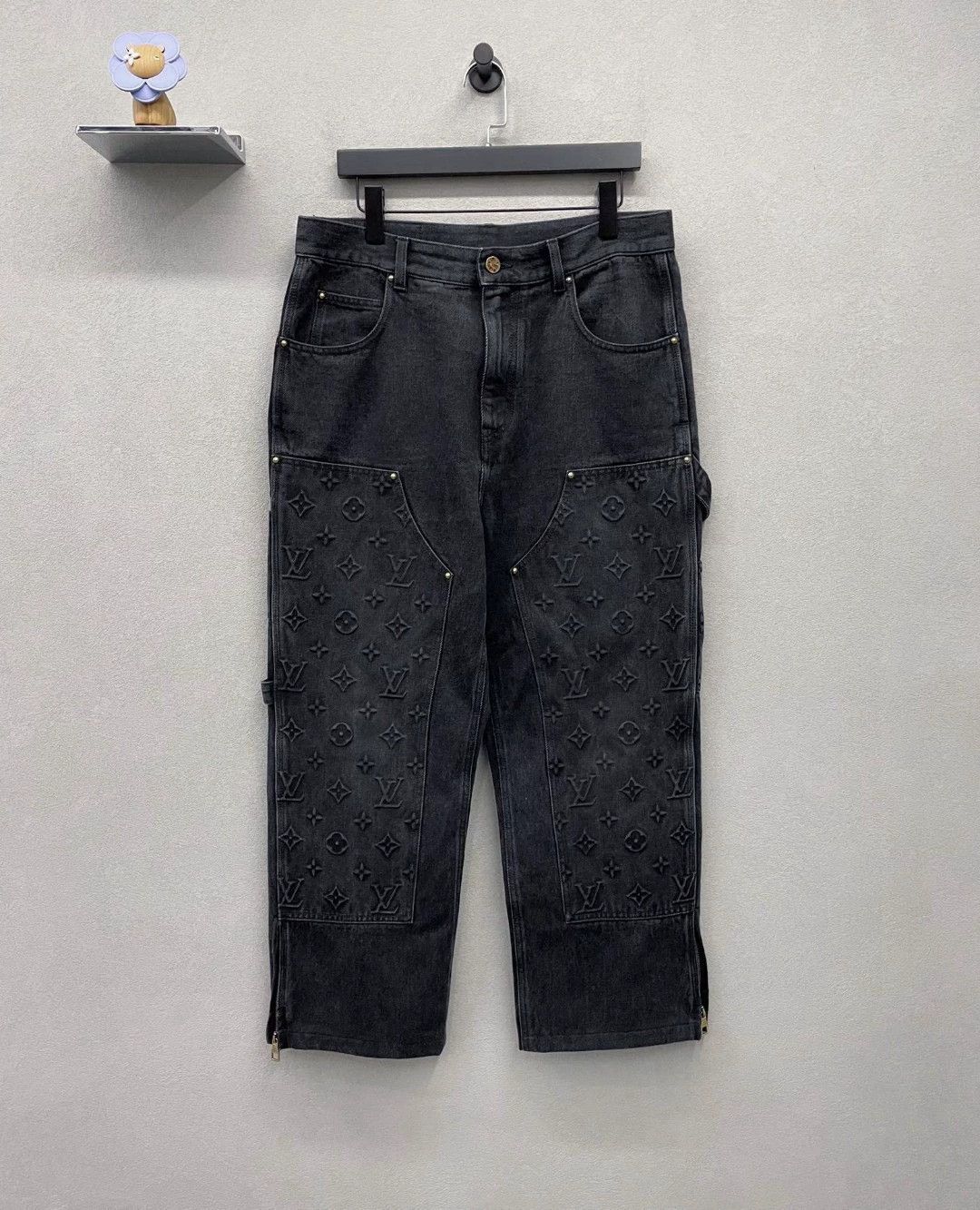 Louis Vuitton LV Black Denim Utility Pants Size 33 Size US 33 - 1 Thumbnail