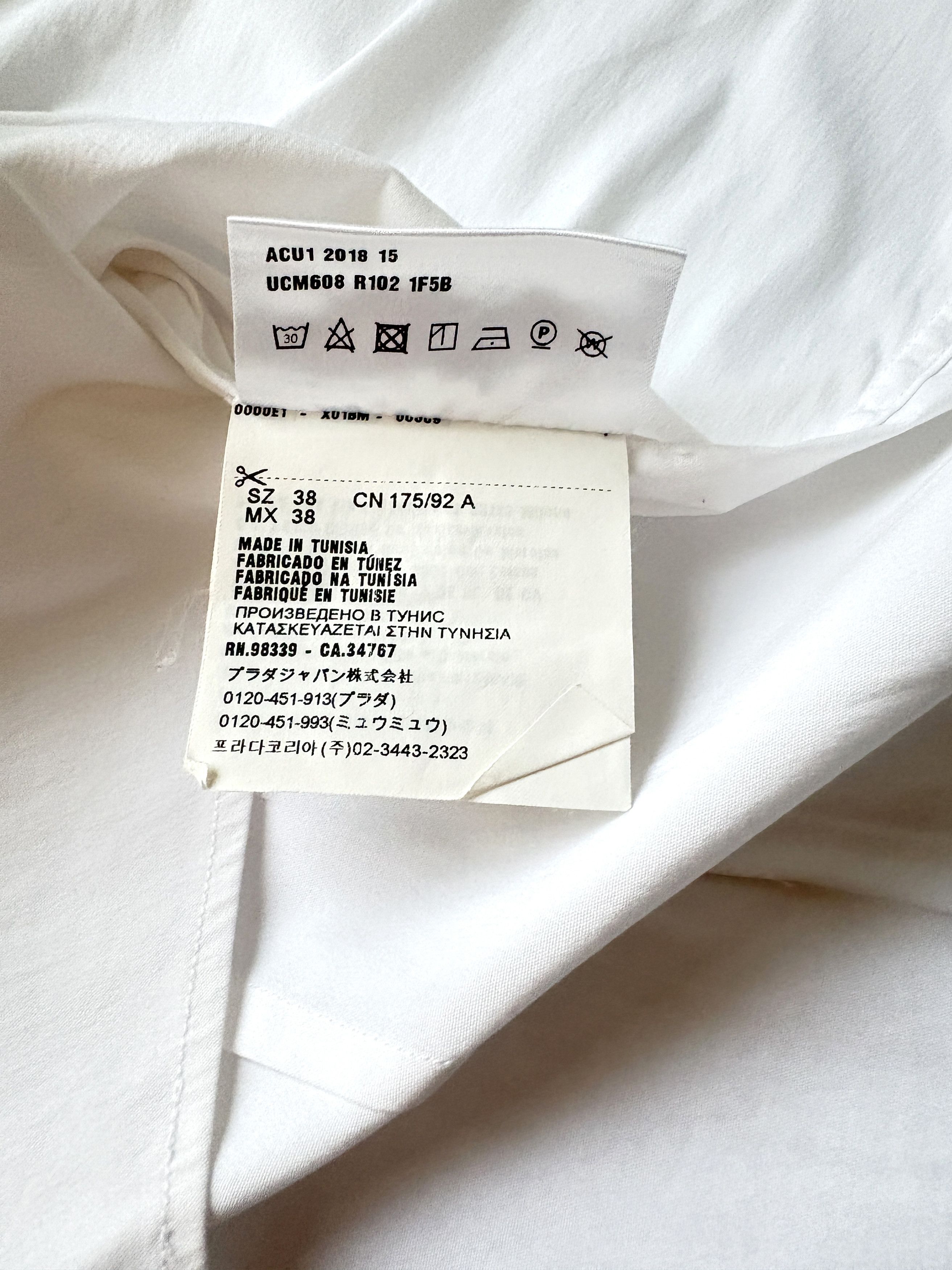 Prada ⚡️QUICK SALE⚡️2018 Prada White Shirt Size US S / EU 44-46 / 1 - 7 Thumbnail