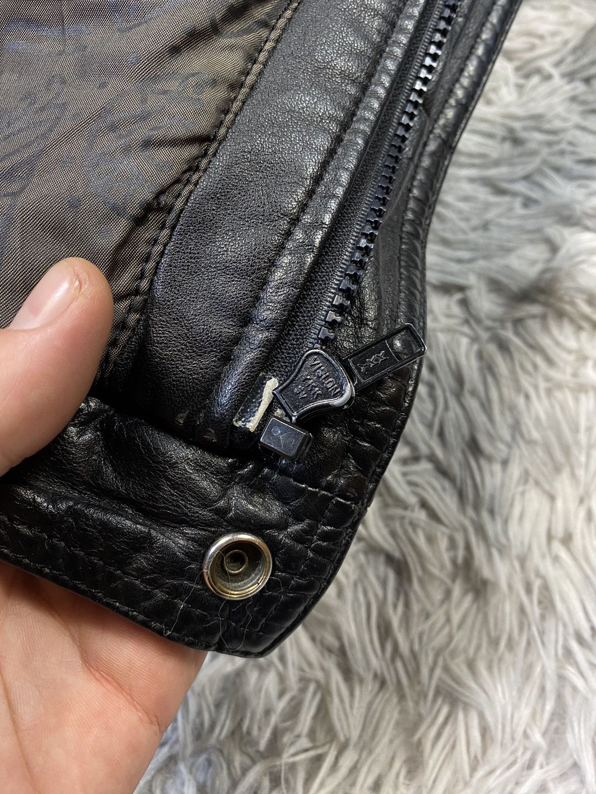 Genuine Leather Vintage Black Leather Bomber Jacket 50 Japanese Brand Size US M / EU 48-50 / 2 - 9 Thumbnail