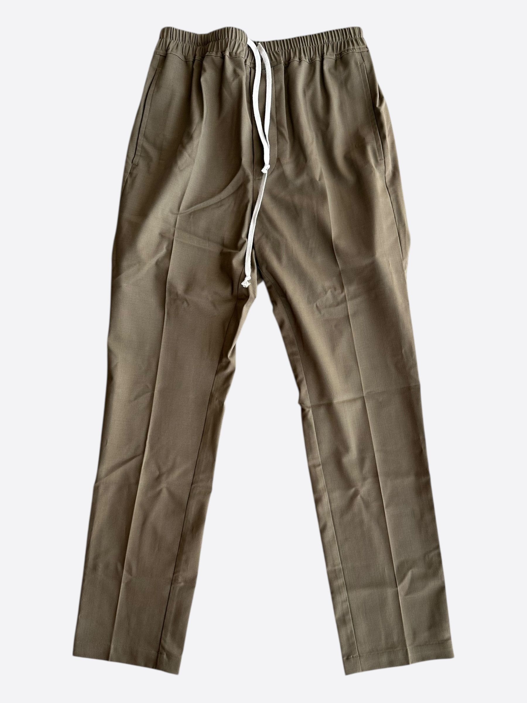 Rick Owens Rick Owens Beige Drawstring Slim Pants Size US 30 / EU 46 - 1 Thumbnail