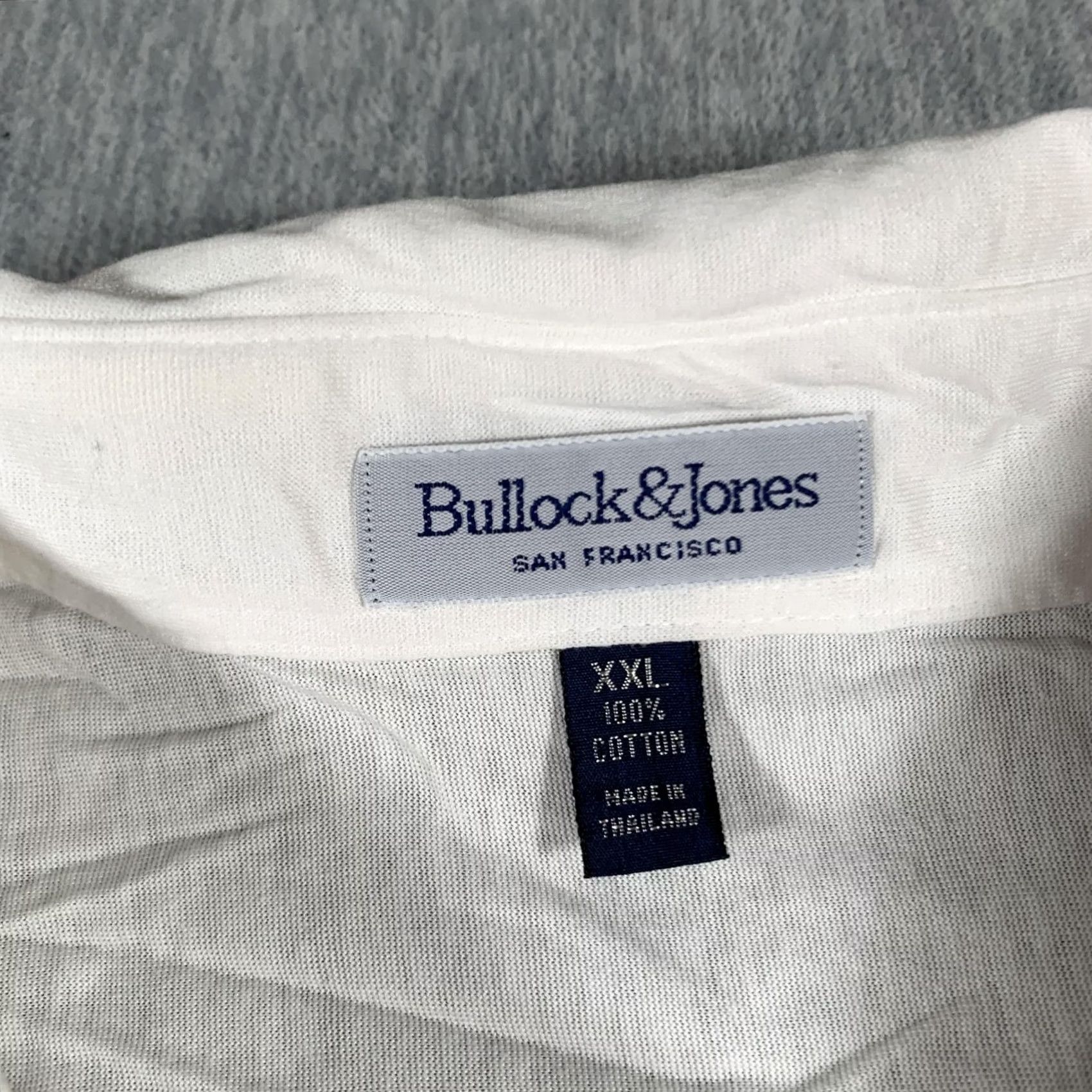 Vintage Bullock & Jones Polo Shirt Mens 2XL White Cotton Pocket Short Sleeve Casual Size US XXL / EU 58 / 5 - 5 Thumbnail