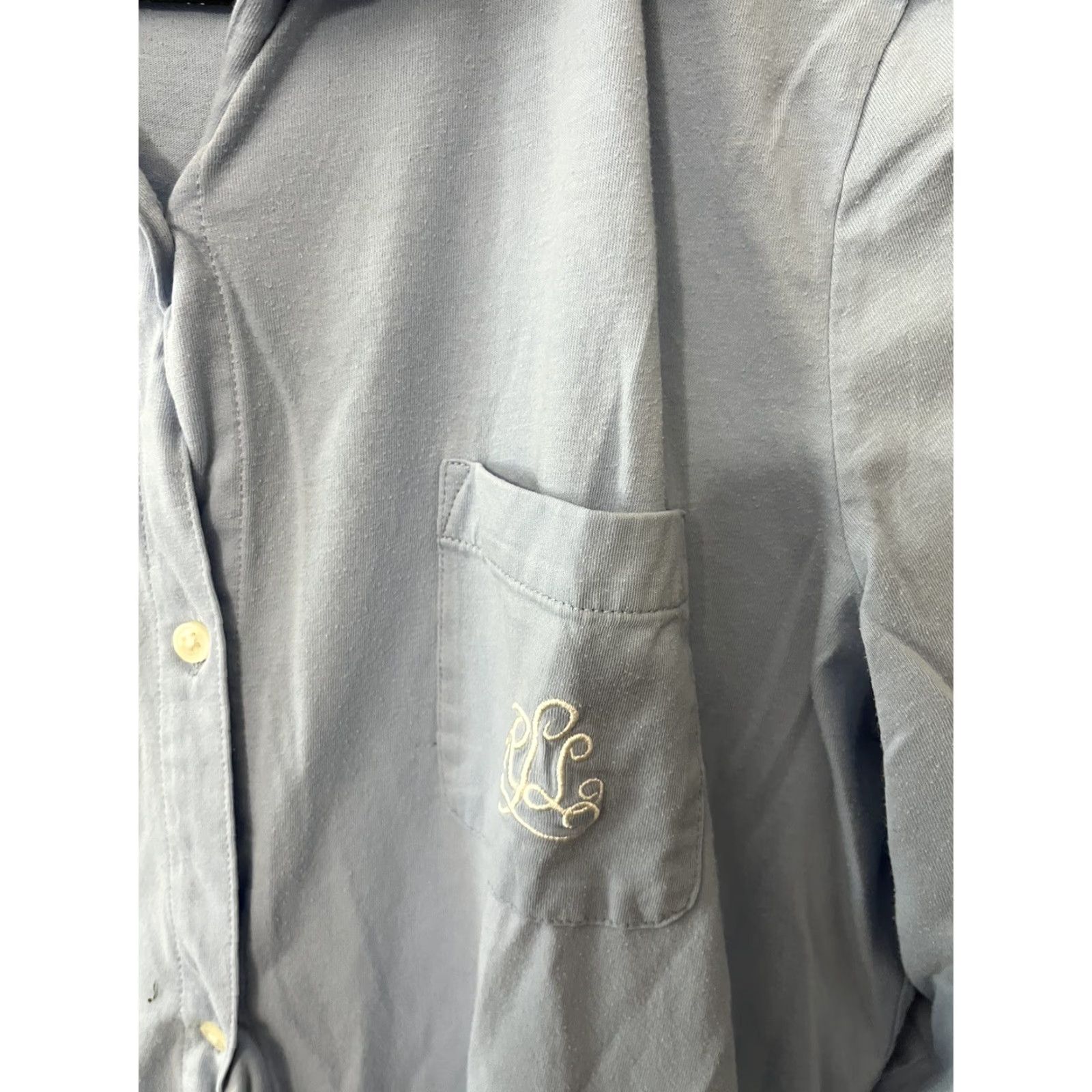 Ralph Lauren VINTAGE Ralph Lauren LRL Women’s Tunic Shirt Oversized Blue Solid Button-Down Long Sleeve Medium Size M / US 6-8 / IT 42-44 - 4 Thumbnail