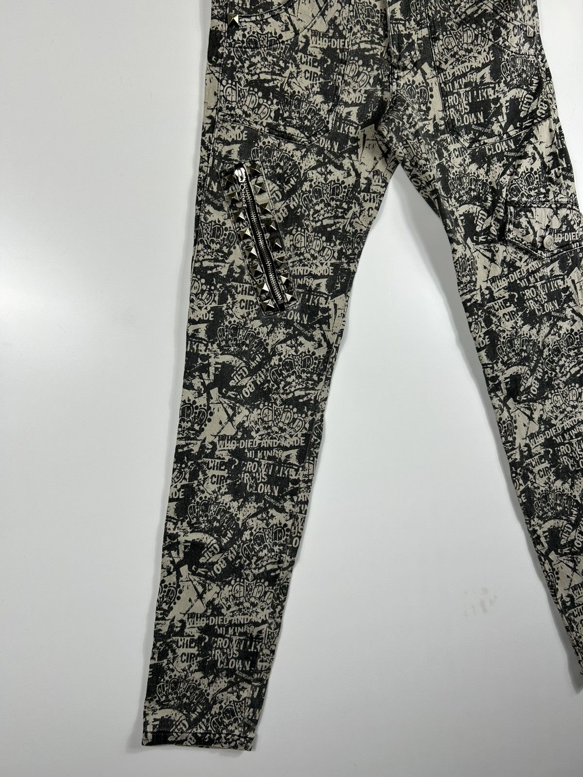 If Six Was Nine ⚡️Vintage Algonquins Skinny Punk Style Denim Size US 31 - 2 Thumbnail