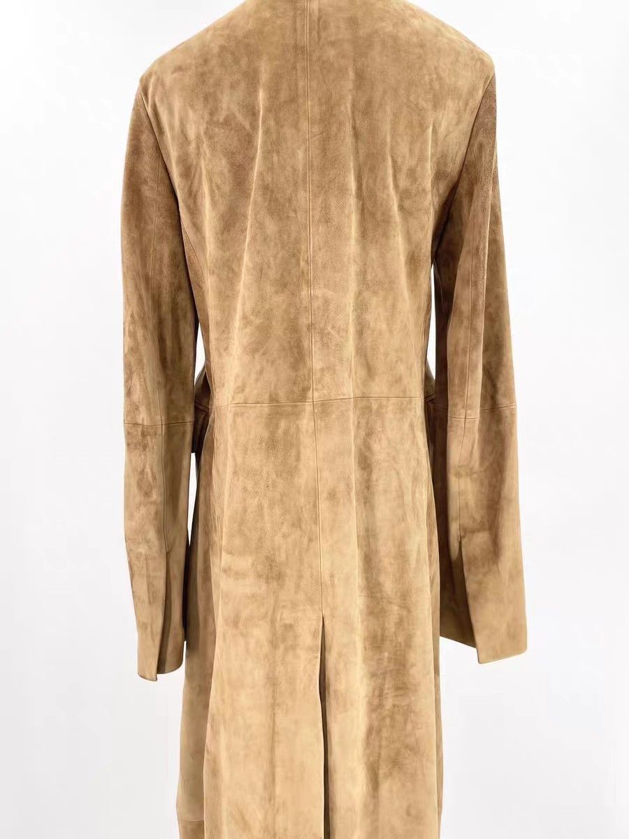 Loewe Loewe Camel Suede Double-breasted Coat, Suede Size XS / US 0-2 / IT 36-38 - 6 Thumbnail