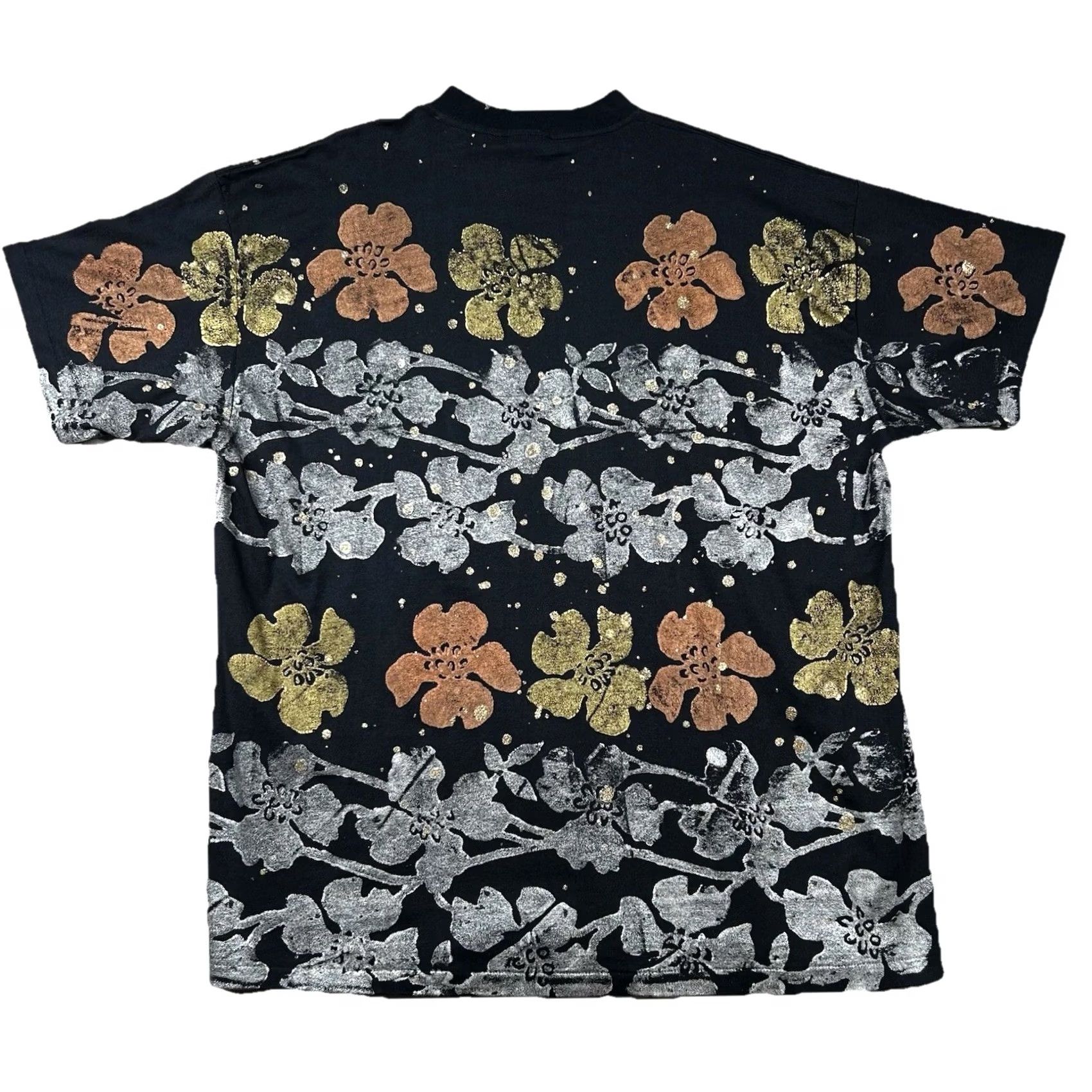 Vintage VINTAGE EZL Shirt Mens XL All Over Print Hand Painted Floral USA Single Stitch Shirt XL Black 90s Hip Hop Rap Mens Size US XL / EU 56 / 4 - 2 Thumbnail