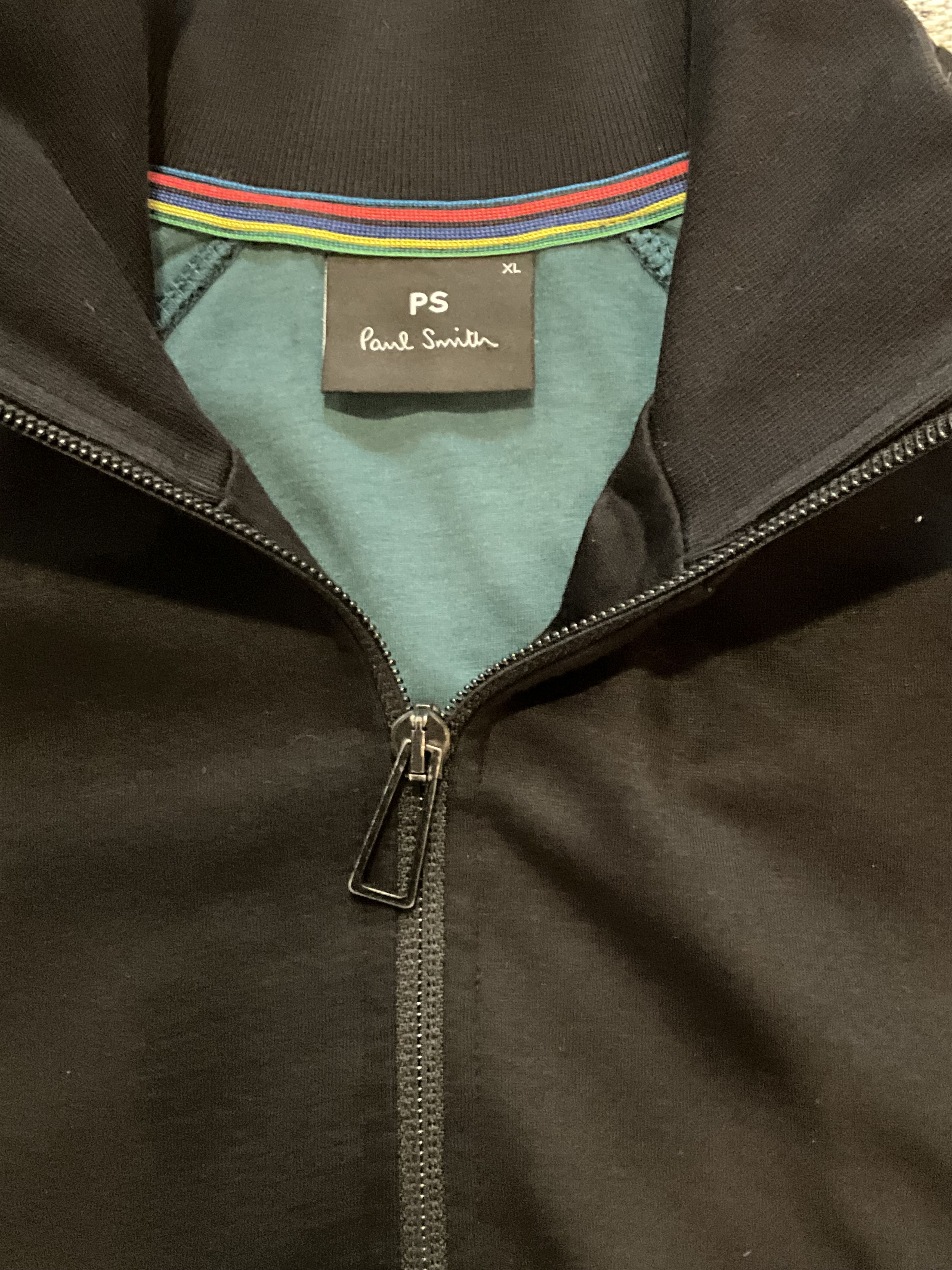 Paul Smith Paul Smith Black Artist Stripe Trim Zip Track Jacket Size US XL / EU 56 / 4 - 12 Thumbnail