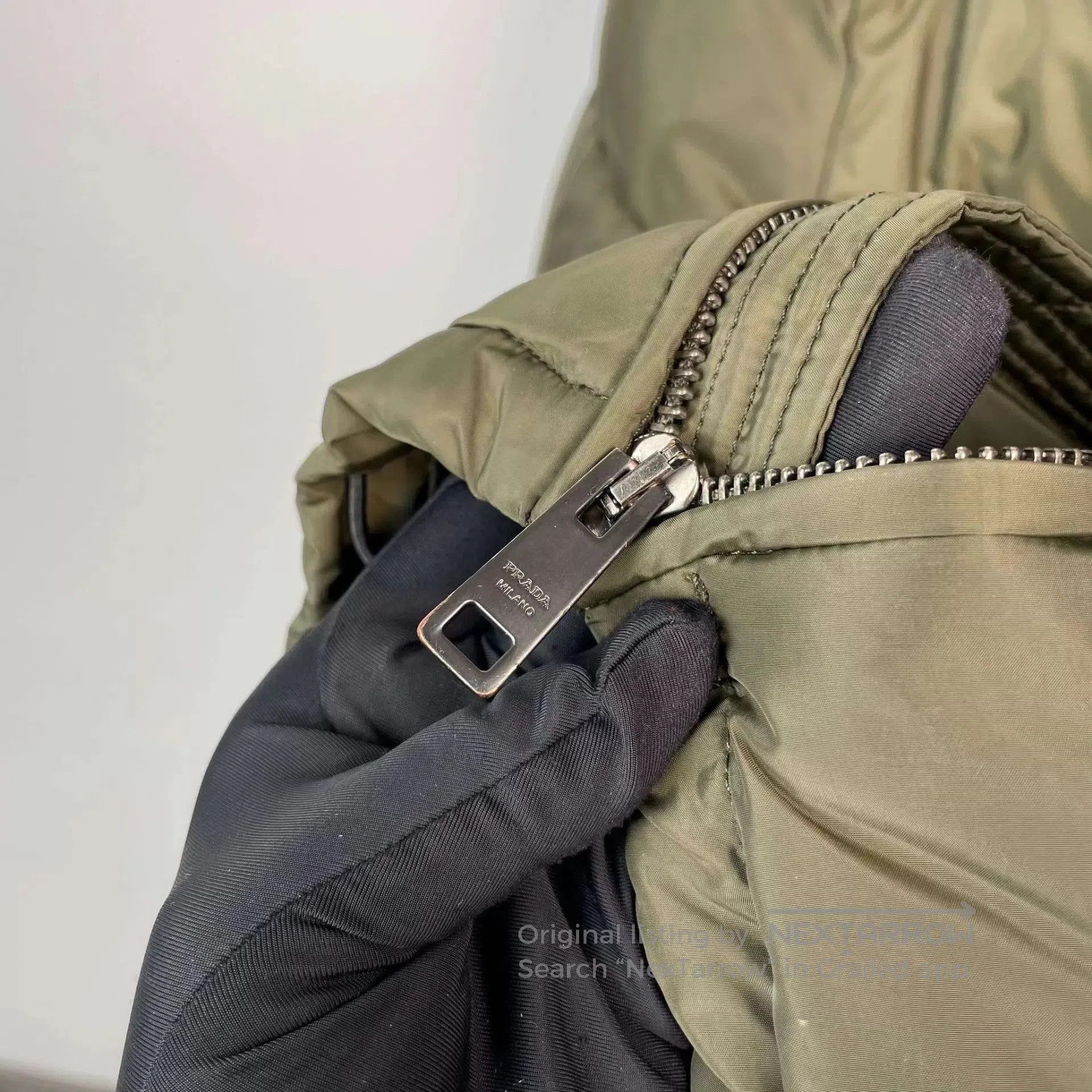 Prada Green Puffer Jacket Size L. Size US L / EU 52-54 / 3 - 5 Thumbnail