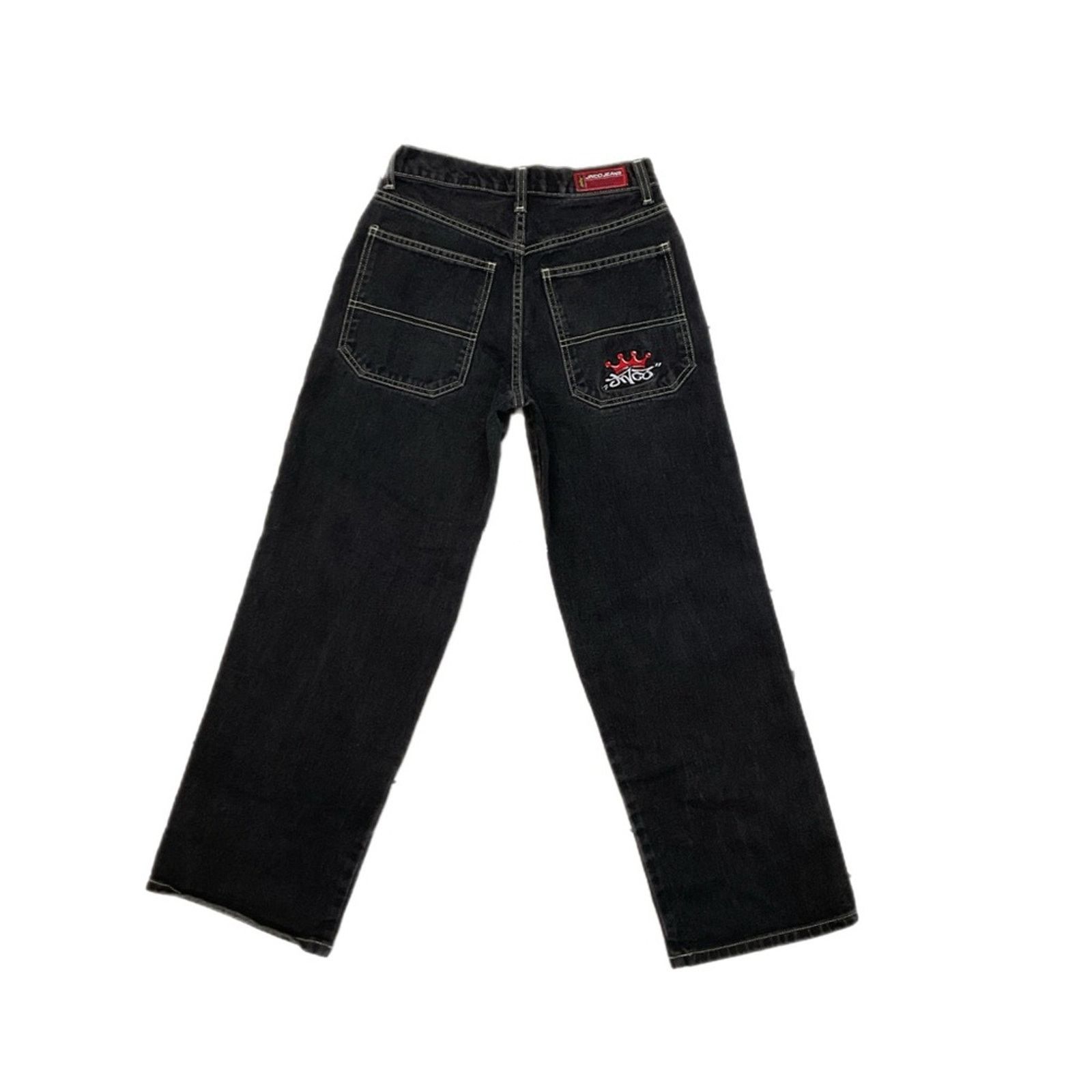 JNCO JNCO Crown Embroidered Yellow tag Black Denim Jeans Size US 28 / EU 44 - 2 Thumbnail