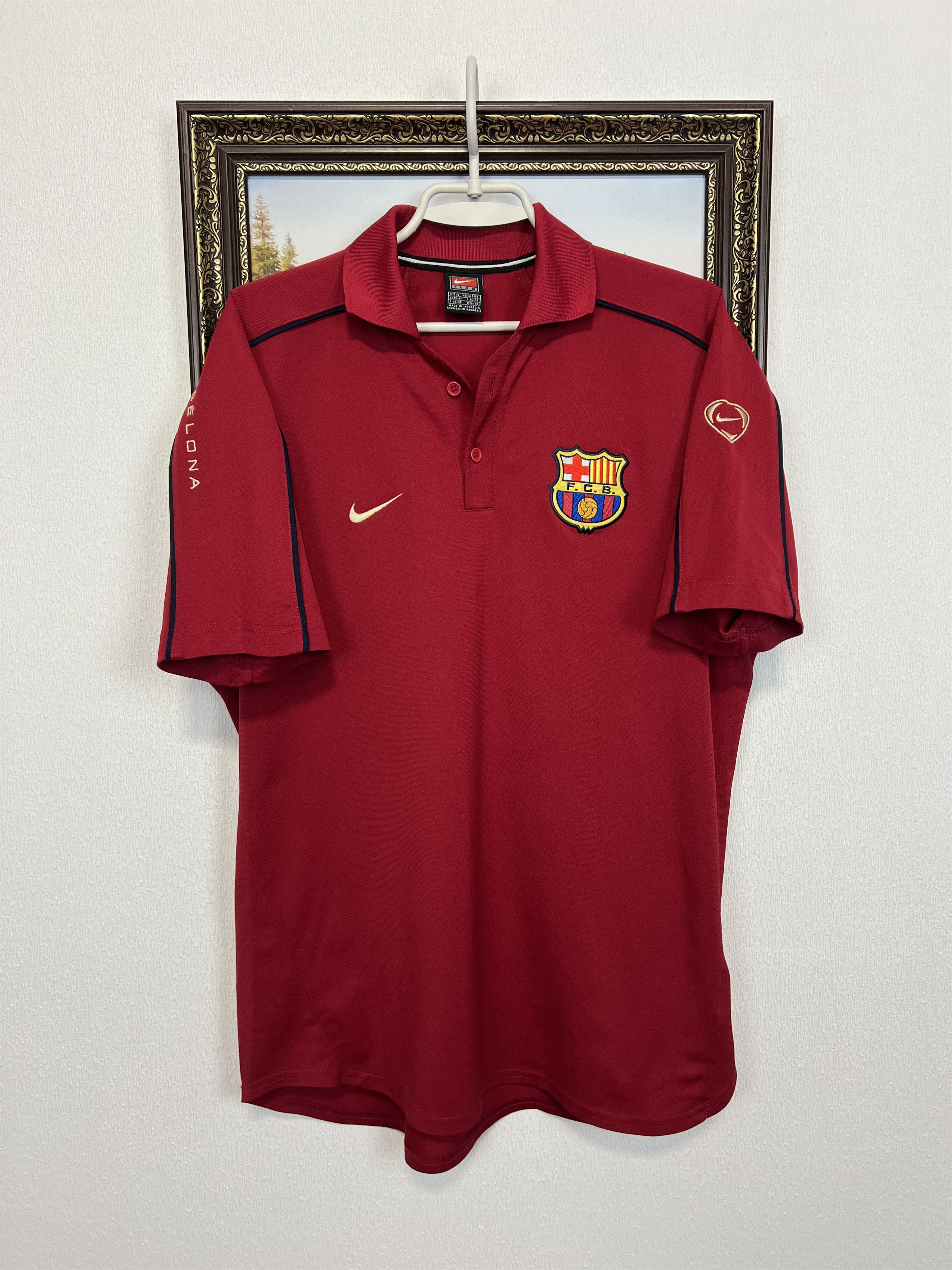 Nike Vintage Barcelona Train Polo Shirt Soccer Jersey Camiseta Size US XL / EU 56 / 4 - 1 Thumbnail