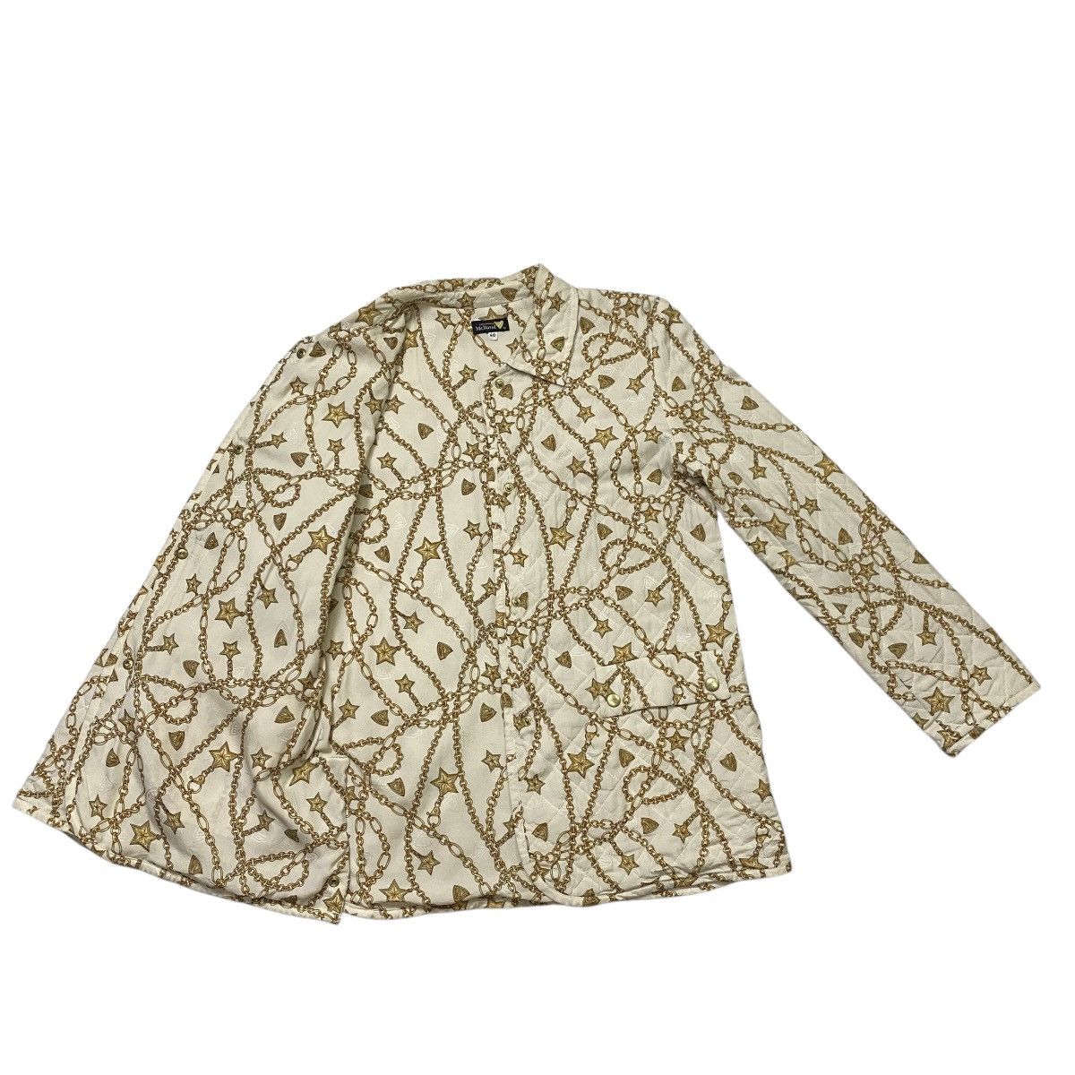 Designer × SikSilk × Vintage Mc David Internatuonal chain logo silk jacket Size S / US 4 / IT 40 - 7 Thumbnail
