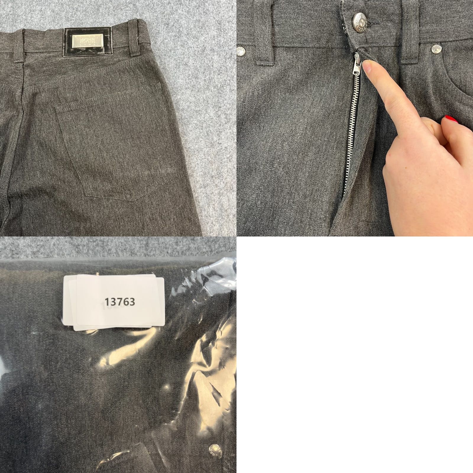 Hugo Boss HUGO BOSS Jeans Vintage 90s Grey Denim Straight 32 34 Wool Cotton Viscose 5-Pocket Mens Regular Jeans Size US 32 / EU 48 - 9 Thumbnail