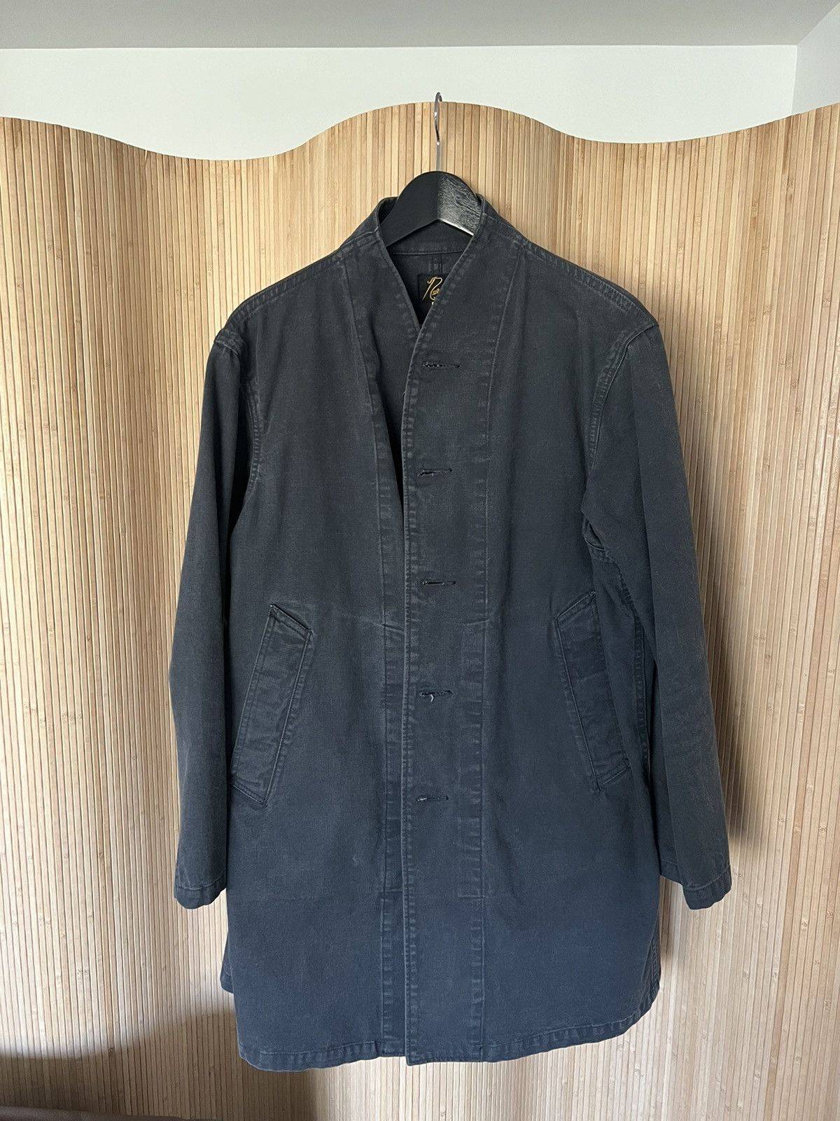 image of Needles Cotton Coat Button Up Ss2015 in Black, Men's (Size Small)