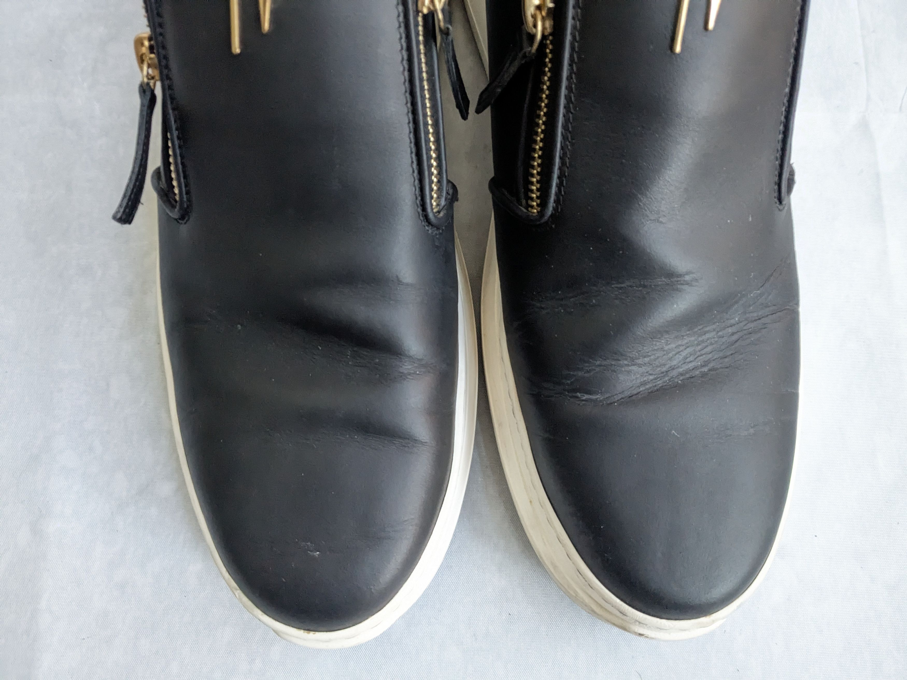 Giuseppe Zanotti Giuseppe Zanotti Sneakers Black White Gold Zip 12 45 Size US 12 / EU 45 - 2 Thumbnail