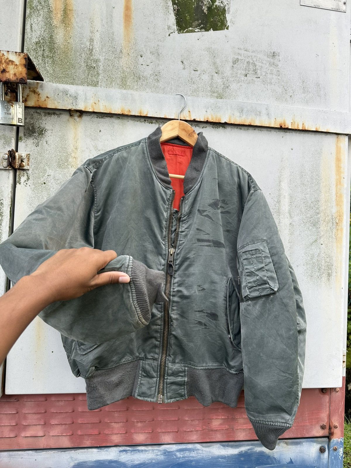 Vintage 🪖Vintage Faded Machope MA-1 Man Intermediate Bomber Jacket Size US M / EU 48-50 / 2 - 5 Thumbnail