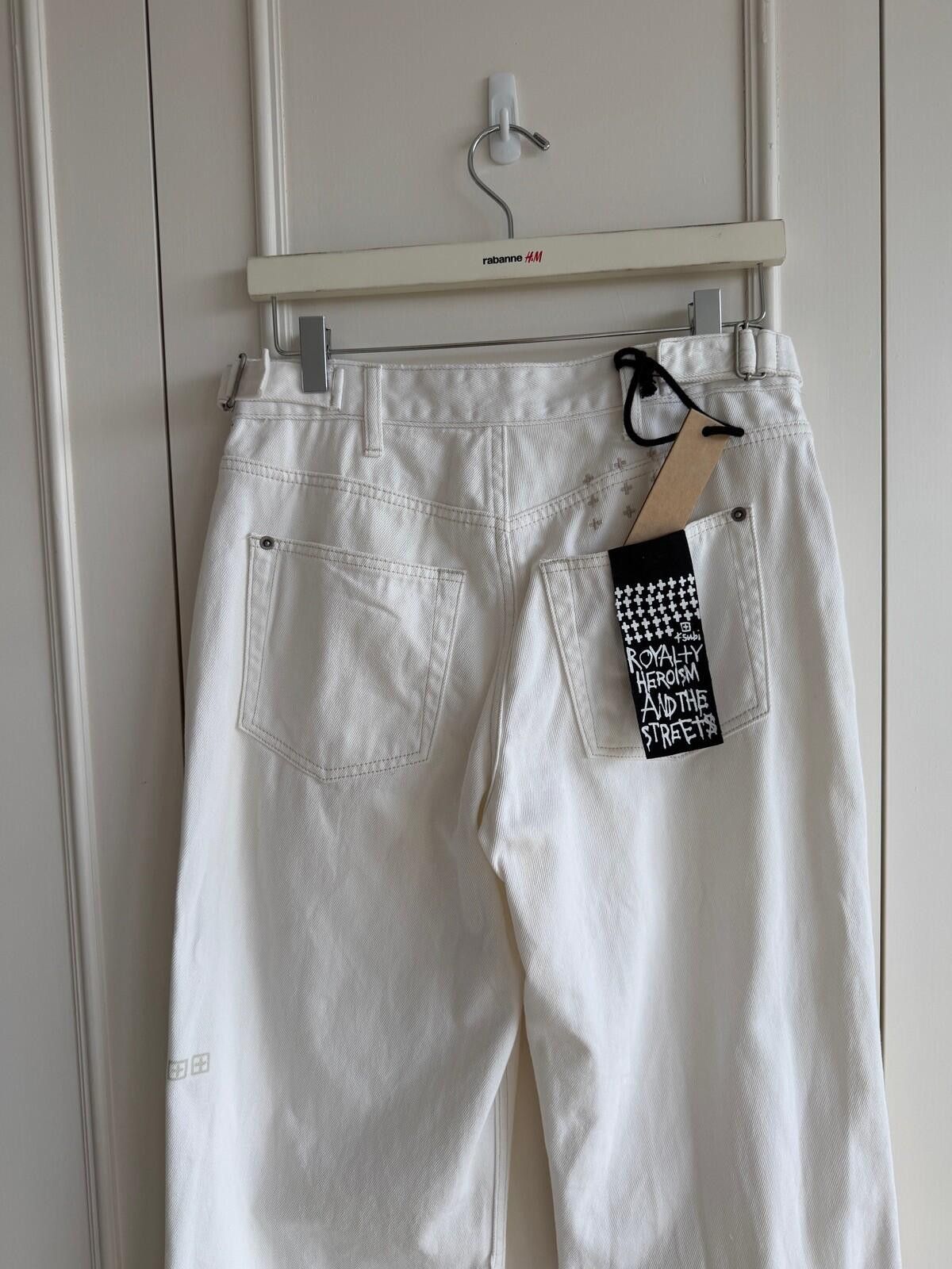 Ksubi new ksubi womens denim jeans low rider halo white 26 8 trash Size 26" / US 2 / IT 38 - 6 Thumbnail